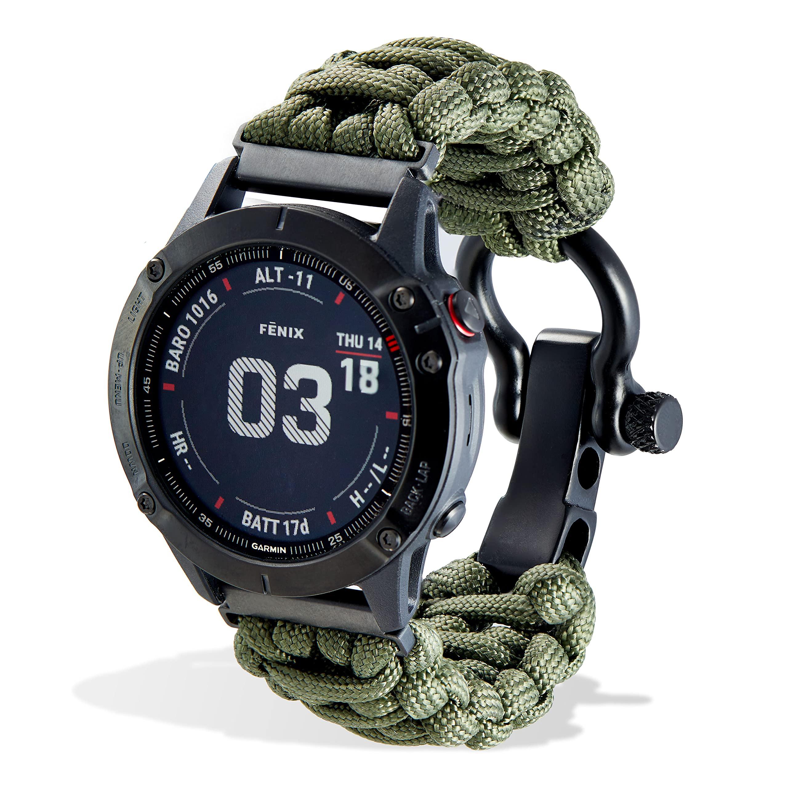 Savior Survival Gear Paracord 20mm/22mm Watch Band with Quick Release - Men & Women - Strap Compatible with Various Smart Watches, including Galaxy (some), S3 Classic, and Fenix 5 - Image 2