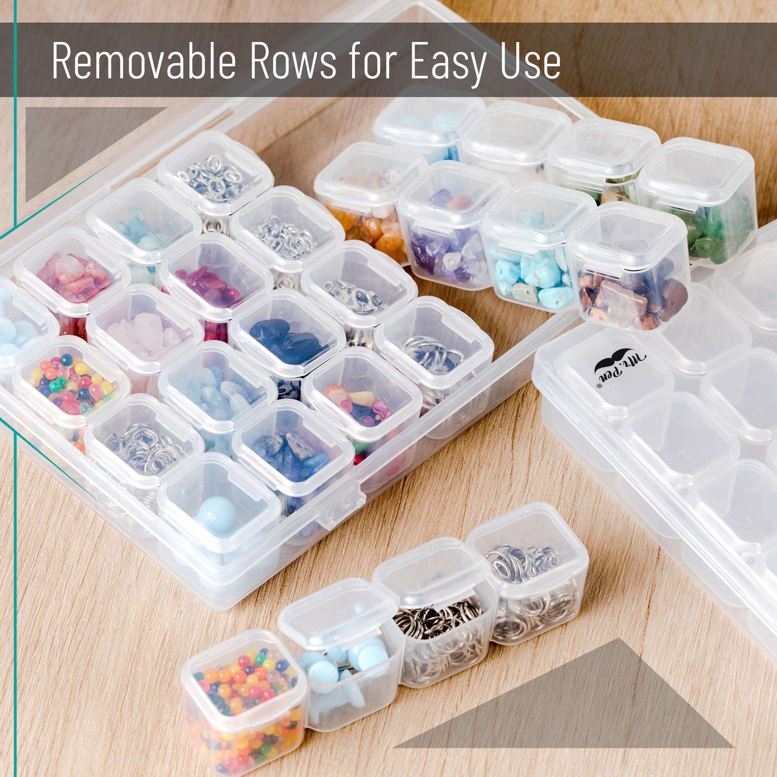 Mr. Pen-28 Grids, 2 Pack, Bead Storage Containers with 160pcs Label Stickers, Diamond Art, Bead Box, Diamond Painting Organizer - Image 6