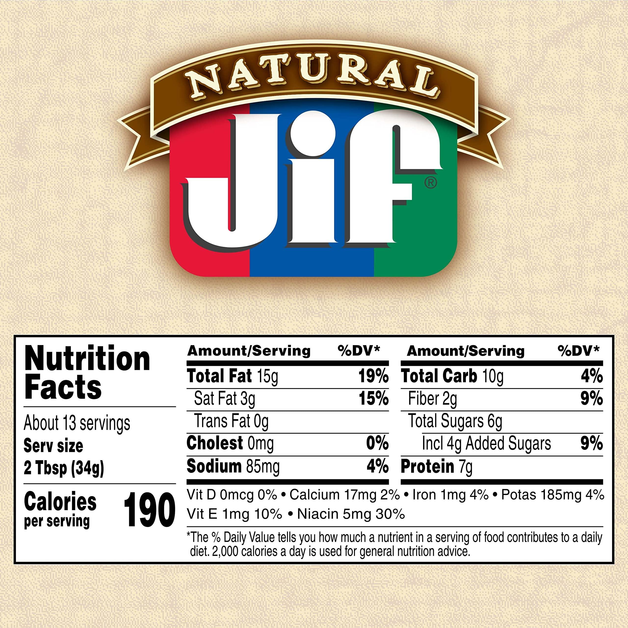 Jif Natural Creamy Peanut Butter Spread and Honey – Contains 80% Peanuts, 16 Ounces - Image 7