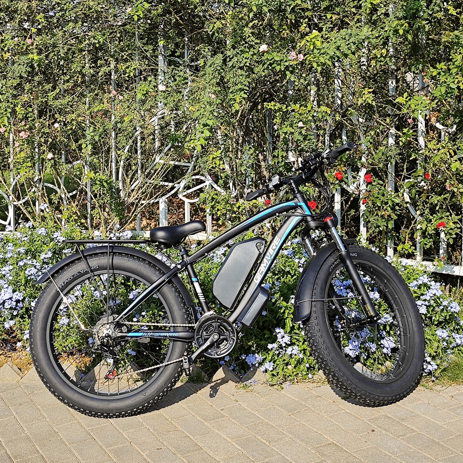 GAMVIRE 24"/26" Ebike for Adults Electric, Peak 2500W E-Bike, 52V 19.2Ah, Max 40MPH&70Miles, Hydraulic Disc Brake, Off Road Snow Mountain Pedal Assist E-Bikes, Fat Tire Fast E-Bicycle, UL Certified - Image 9