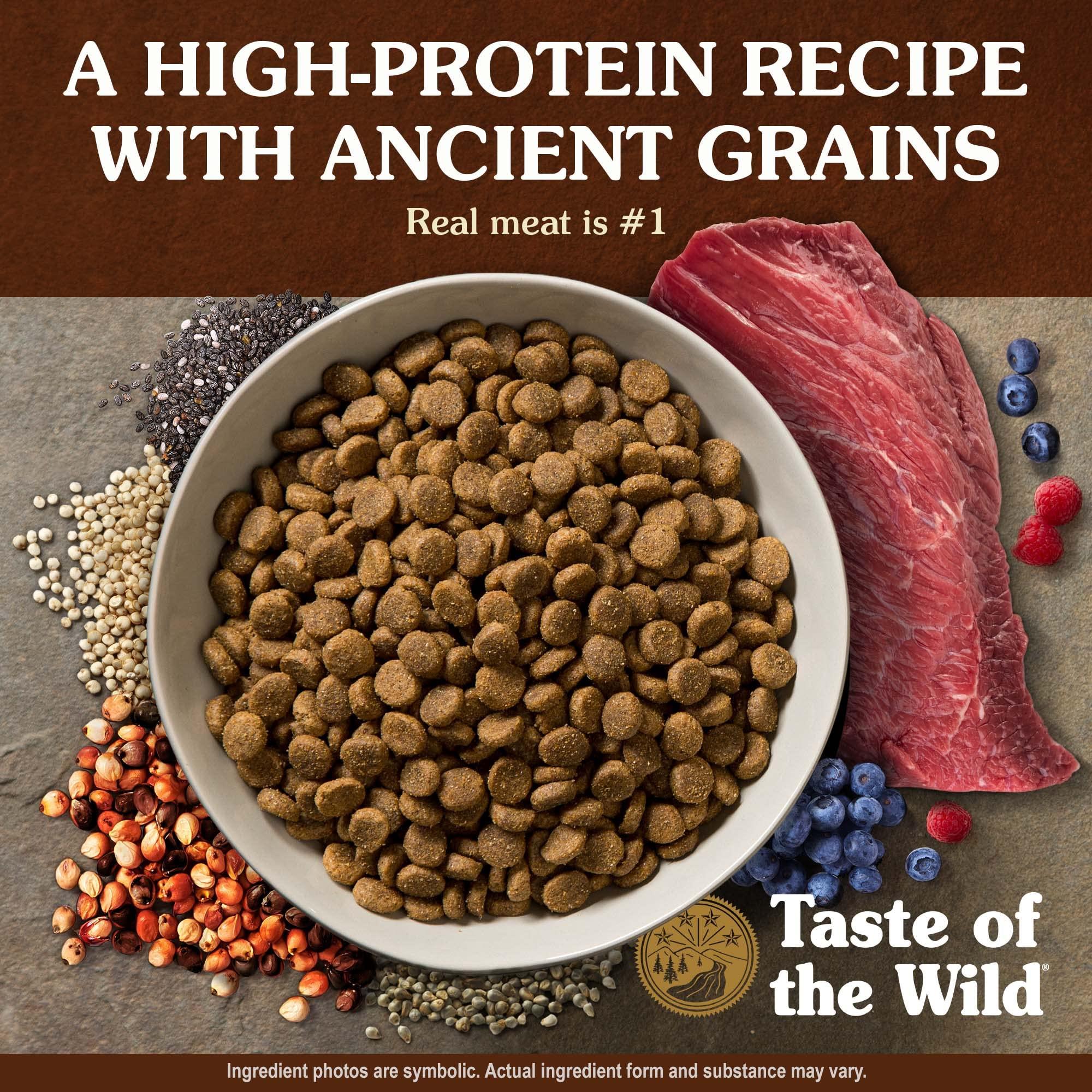 Taste of the Wild with Ancient Grains, Ancient Prairie Canine Recipe with Roasted Bison and Venison Dry Dog Food, Made with High Protein from Real Meat and Guaranteed Nutrients and Probiotics 28lb - Image 4