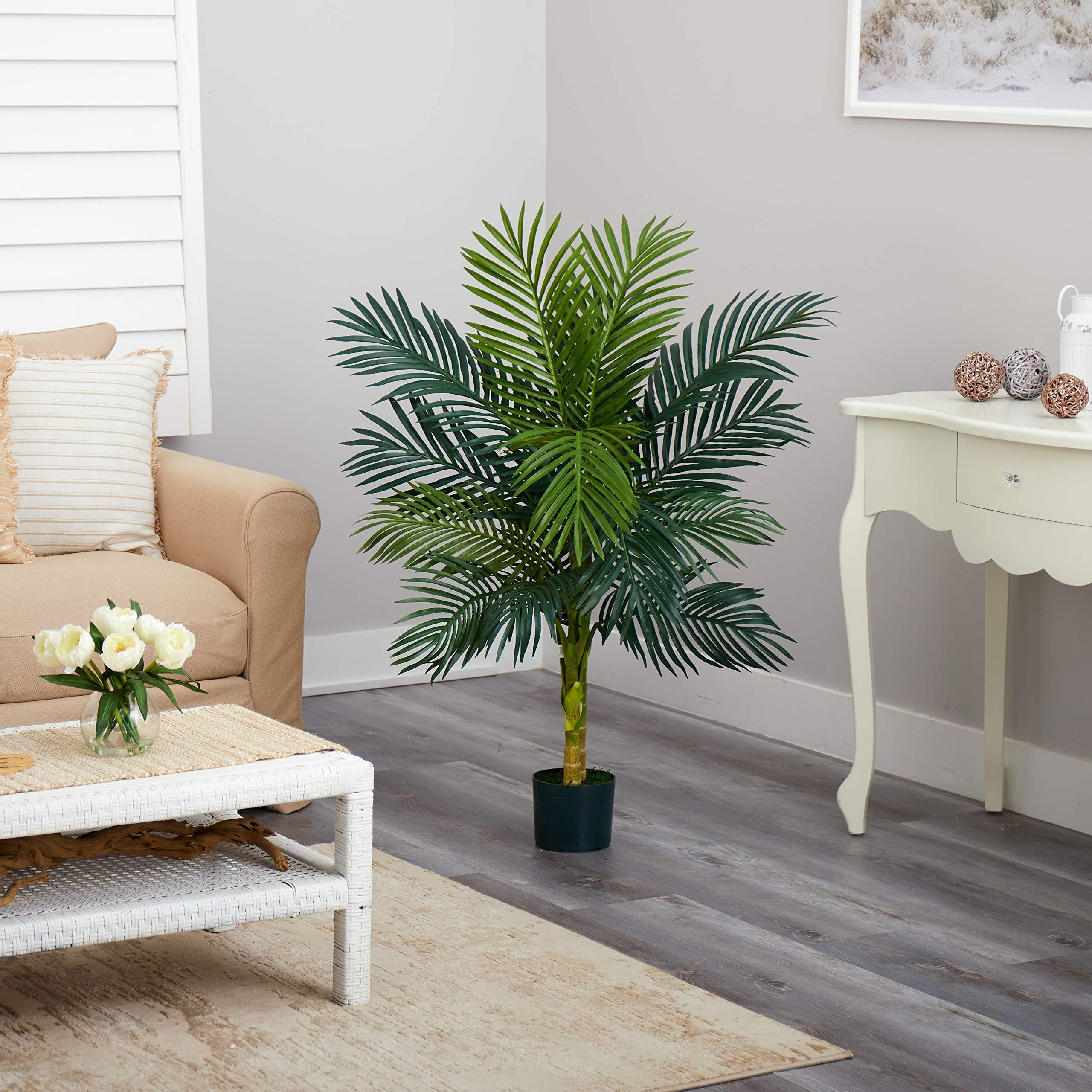Nearly Natural 4ft Golden Cane Palm Artificial Tree - Image 2