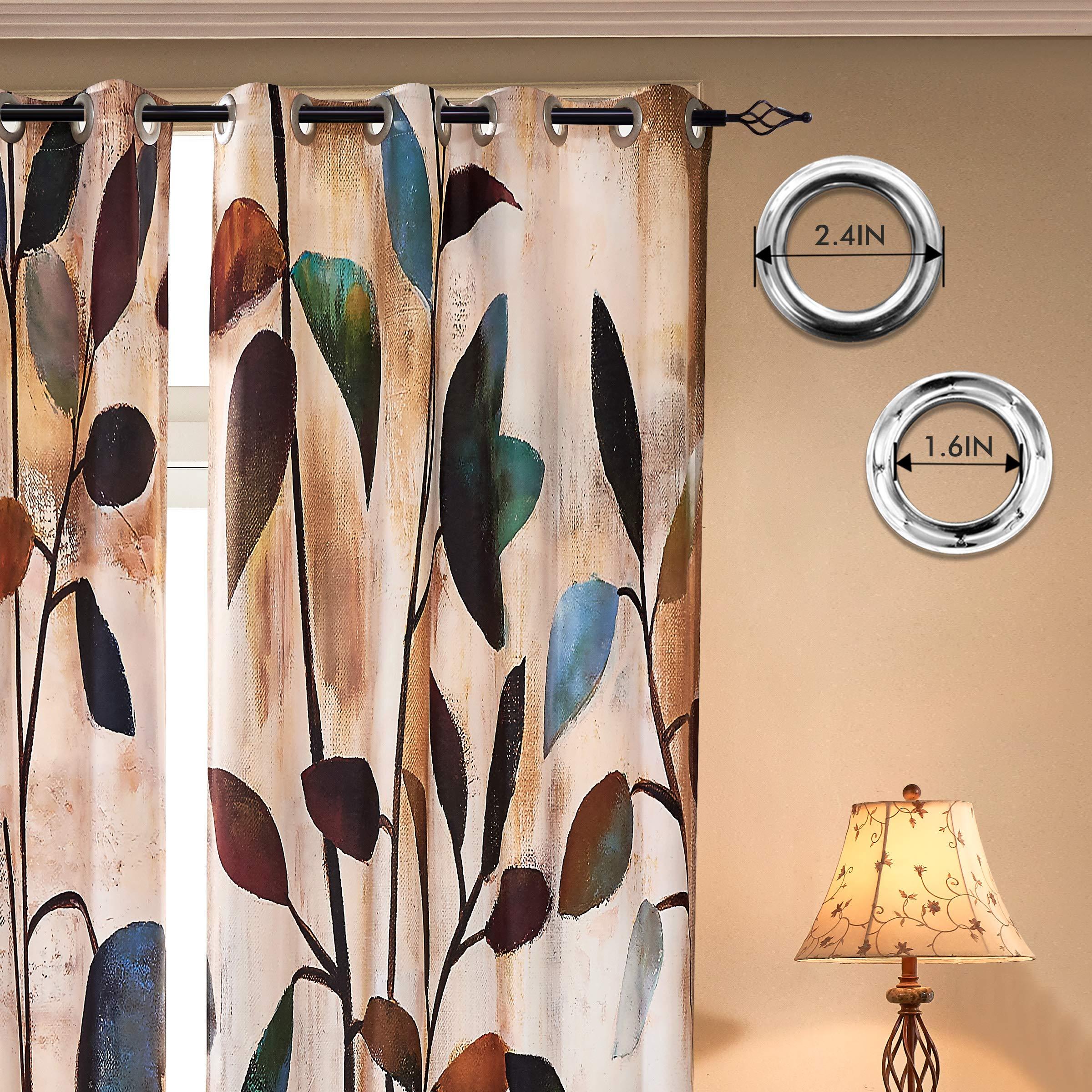 SUBRTEX Printed Curtains Room Darkening for Bedroom Living Room Kids Room Dining Room Valance Colorful Window Drapes 2 Panel Set (52'' x 84'', Brown) - Image 4