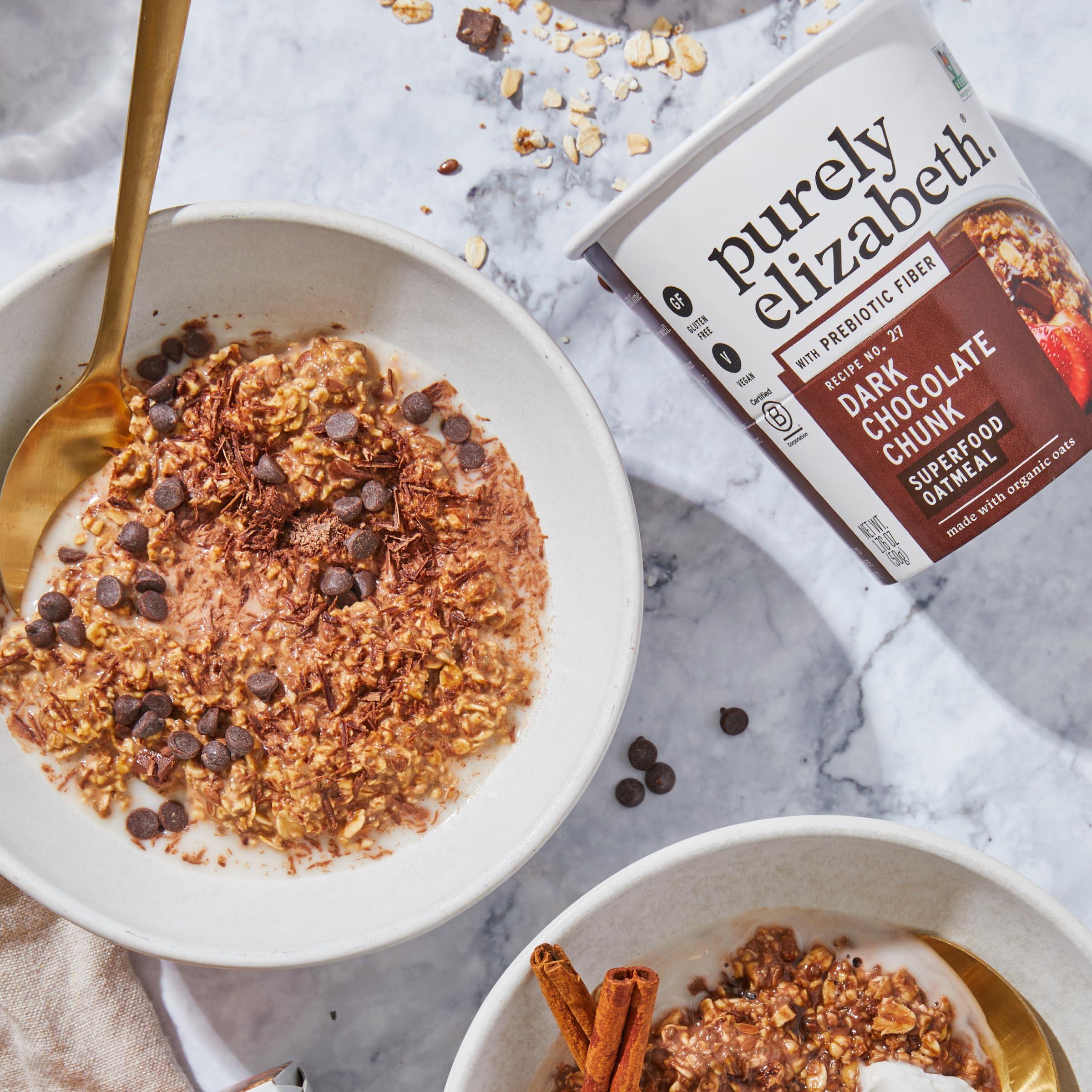 Purely Elizabeth Best Sellers Variety Pack Superfood Oatmeal Cups, Great for Overnight Oats, Gluten-Free, 2 Ounce (Pack of 12) - Image 6