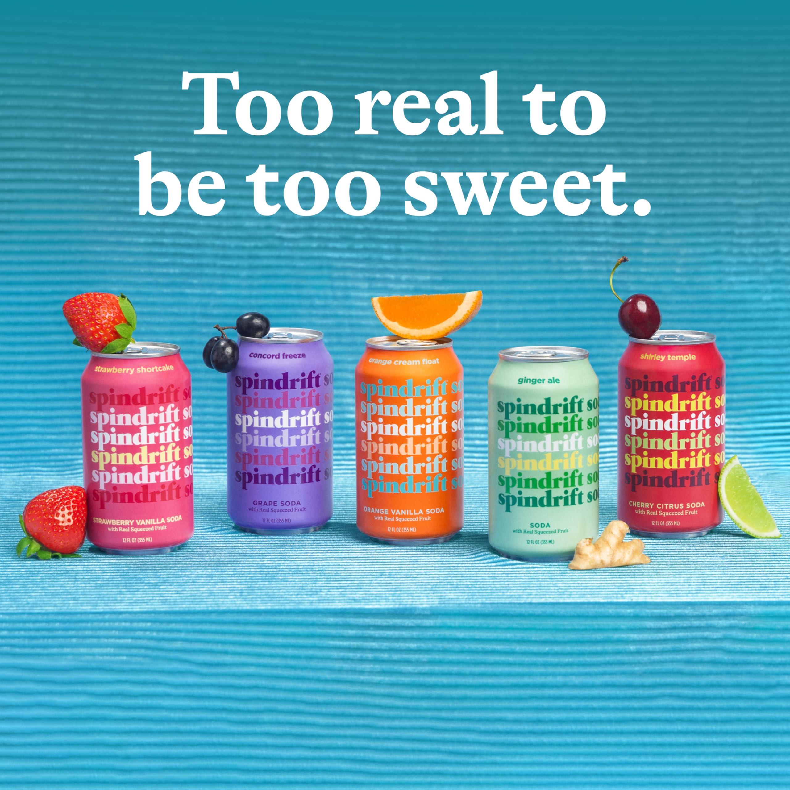 Spindrift Soda Variety Pack with Real Squeezed Fruit 12 Pack Case - Image 3