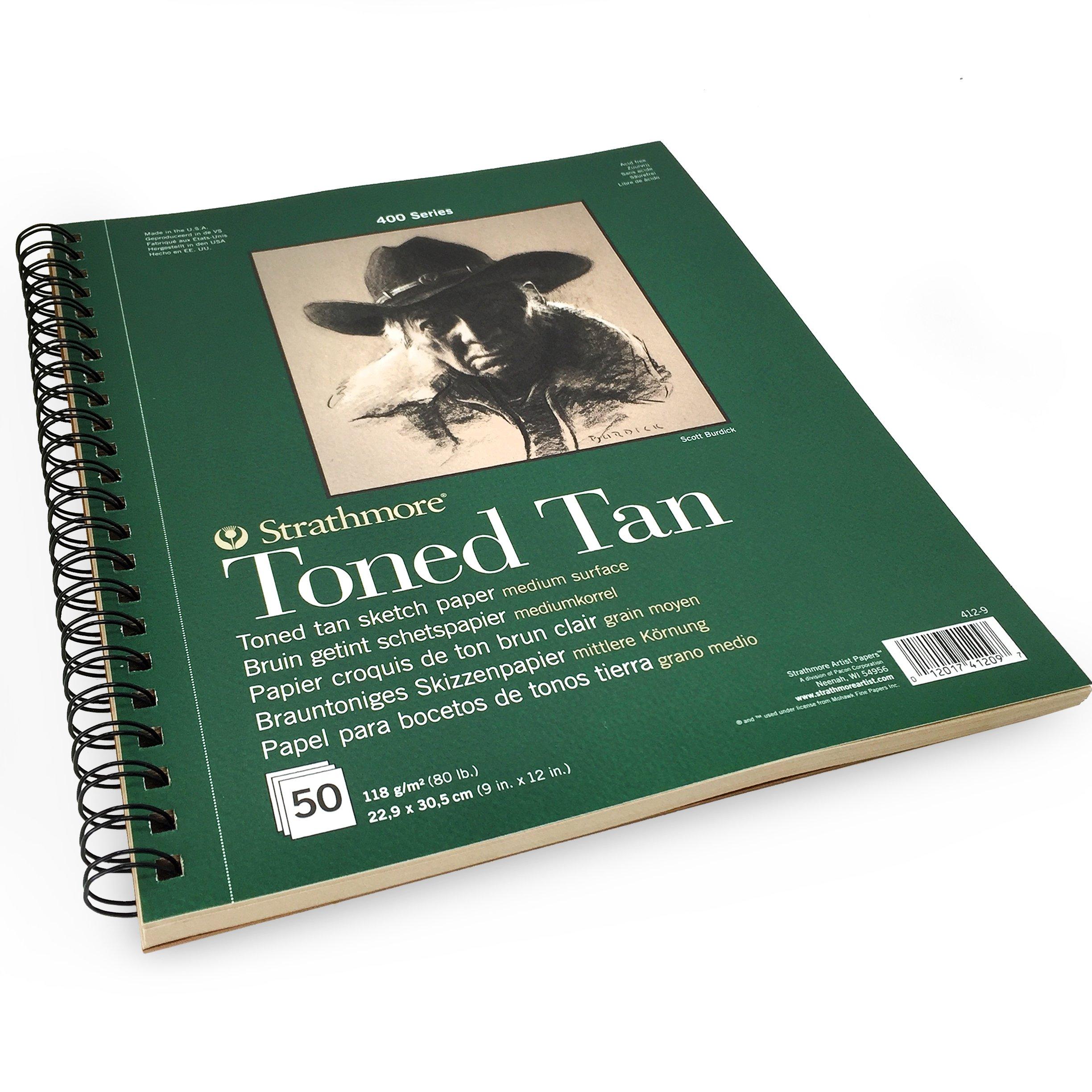 Strathmore 400 Series Sketch Pad, Toned Tan, 9x12 inch, 50 Sheets - Artist Sketchbook for Drawing, Illustration, Art Class Students - Image 4