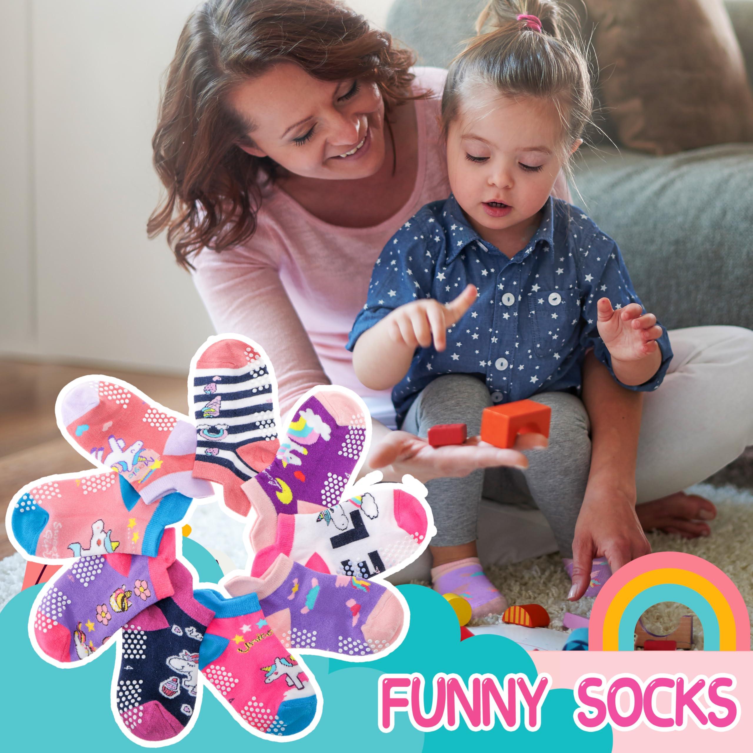 Welwoos Baby Girls Boys Toddlers Grips Socks Kids Non Slip Anti Skid Ankle Cotton No Show Socks with Grippers - Image 4