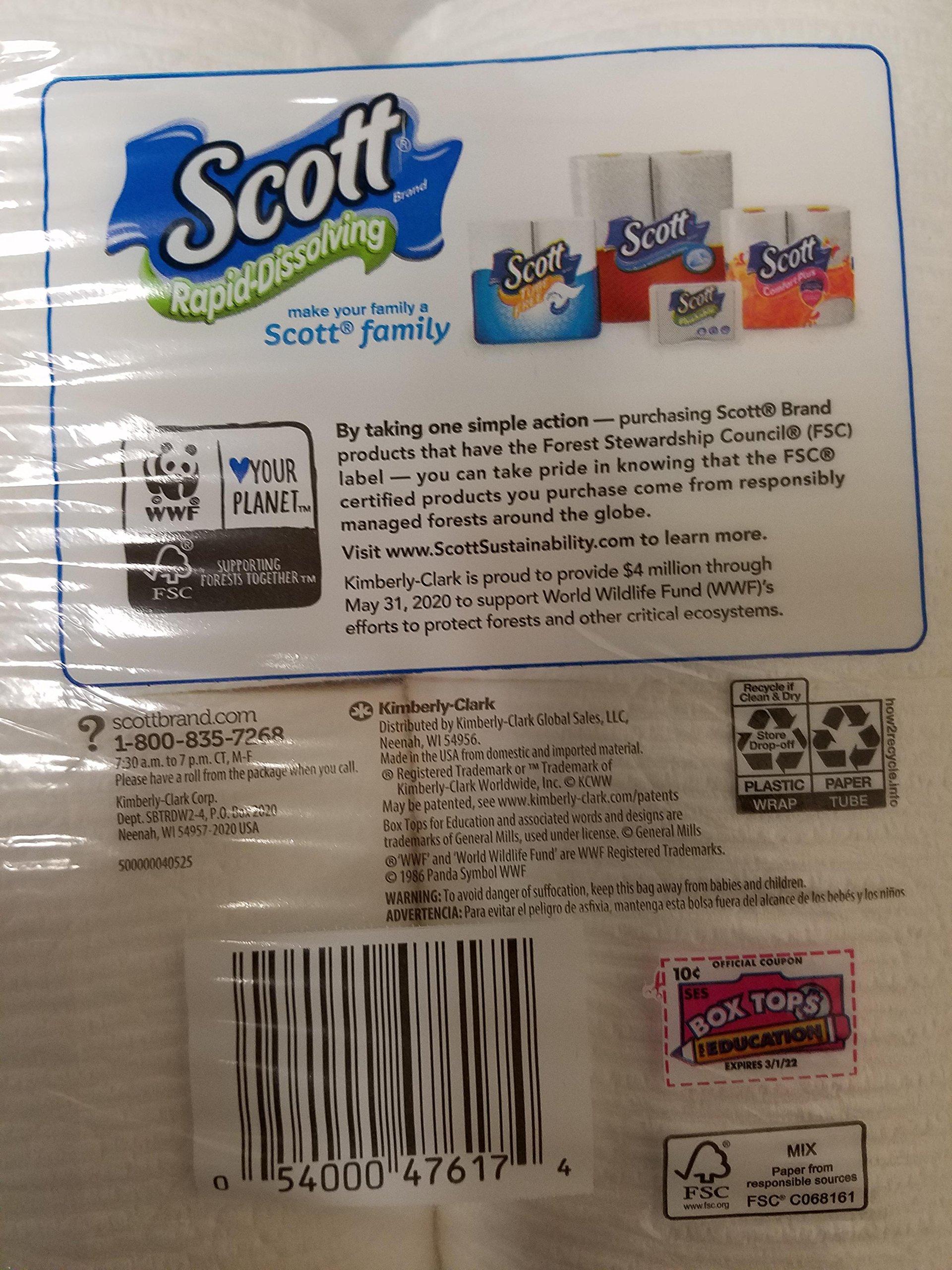 Scott Rapid-Dissolving Toilet Paper, Bath Tissue for RV & Boats , 4ct packs X 12= 48 rolls - Image 4