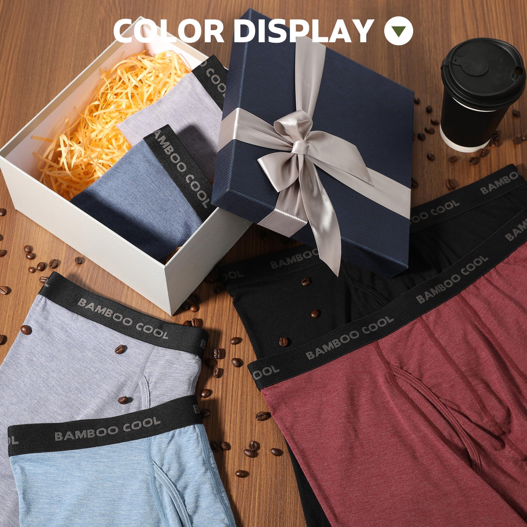 BAMBOO COOL Men's Ultra Breathable Underwear,No Riding Up Boxer Briefs with ComfortFlexible Waistband,Multipack - Image 6