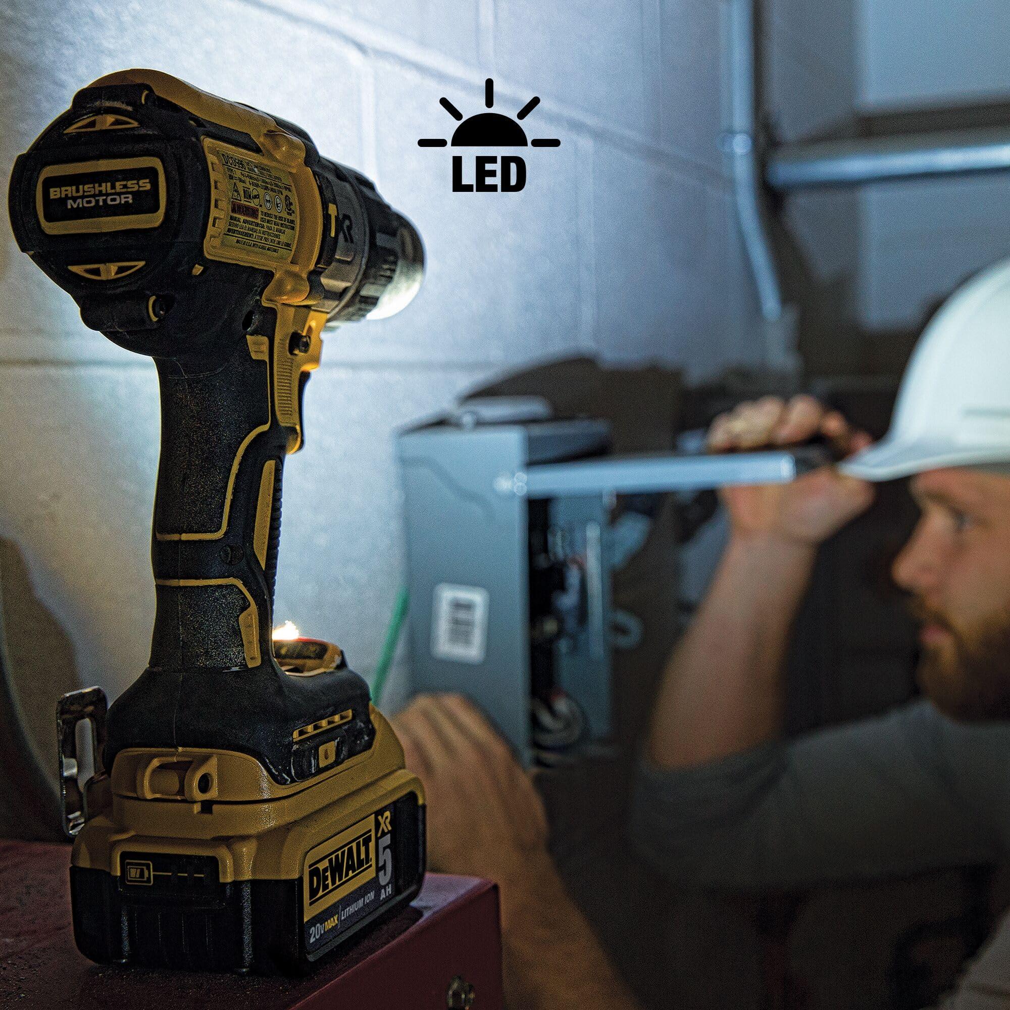 DEWALT 20V MAX Hammer Drill and Impact Driver, Cordless Power Tool Combo Kit with 2 Batteries and Charger (DCK299M2) - Image 6
