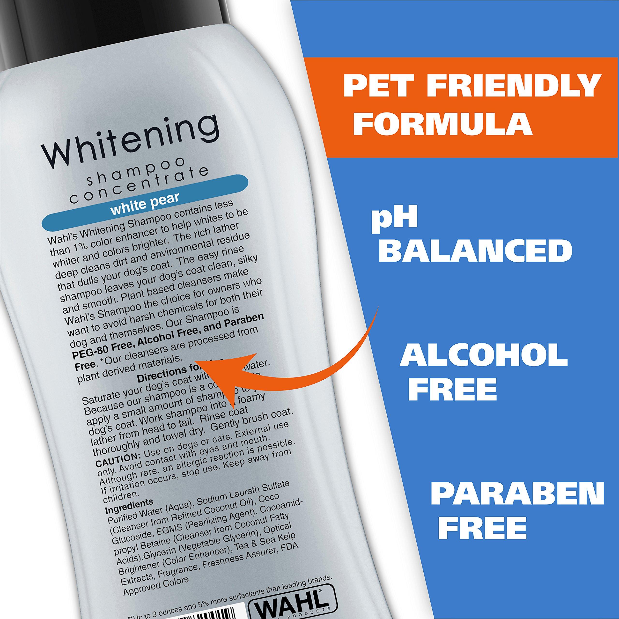 Wahl USA Whitening Shampoo White Pear scent for Pets – Whitening & Animal Odor Control with Silky Smooth Results for Grooming Dirty Dogs – 24 oz - Model 820001A - Image 2