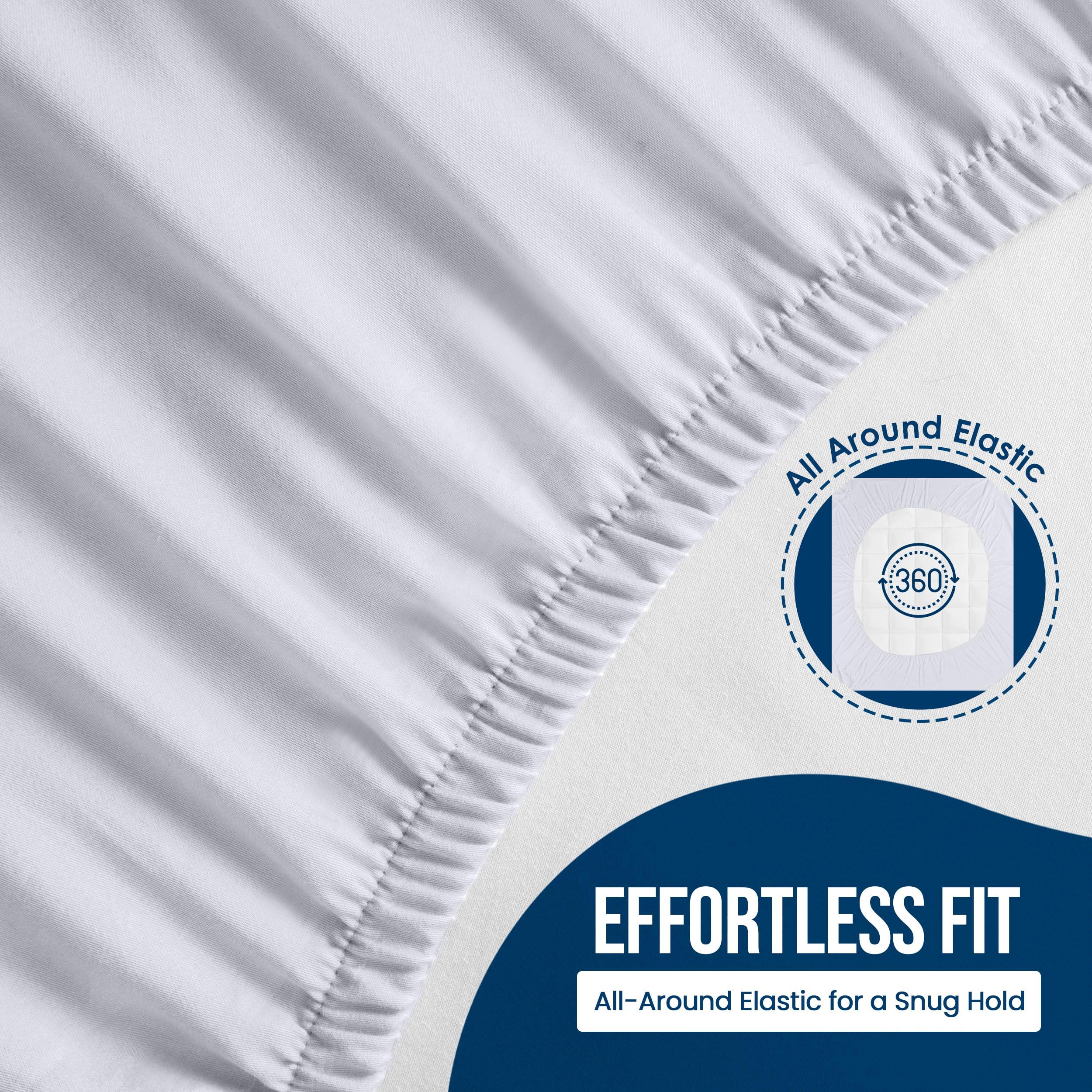 Utopia Bedding Waterproof Mattress Protector Twin Size, Premium Terry Mattress Cover 200 GSM, Breathable, Fitted Style with Stretchable Pockets (White) - Image 4