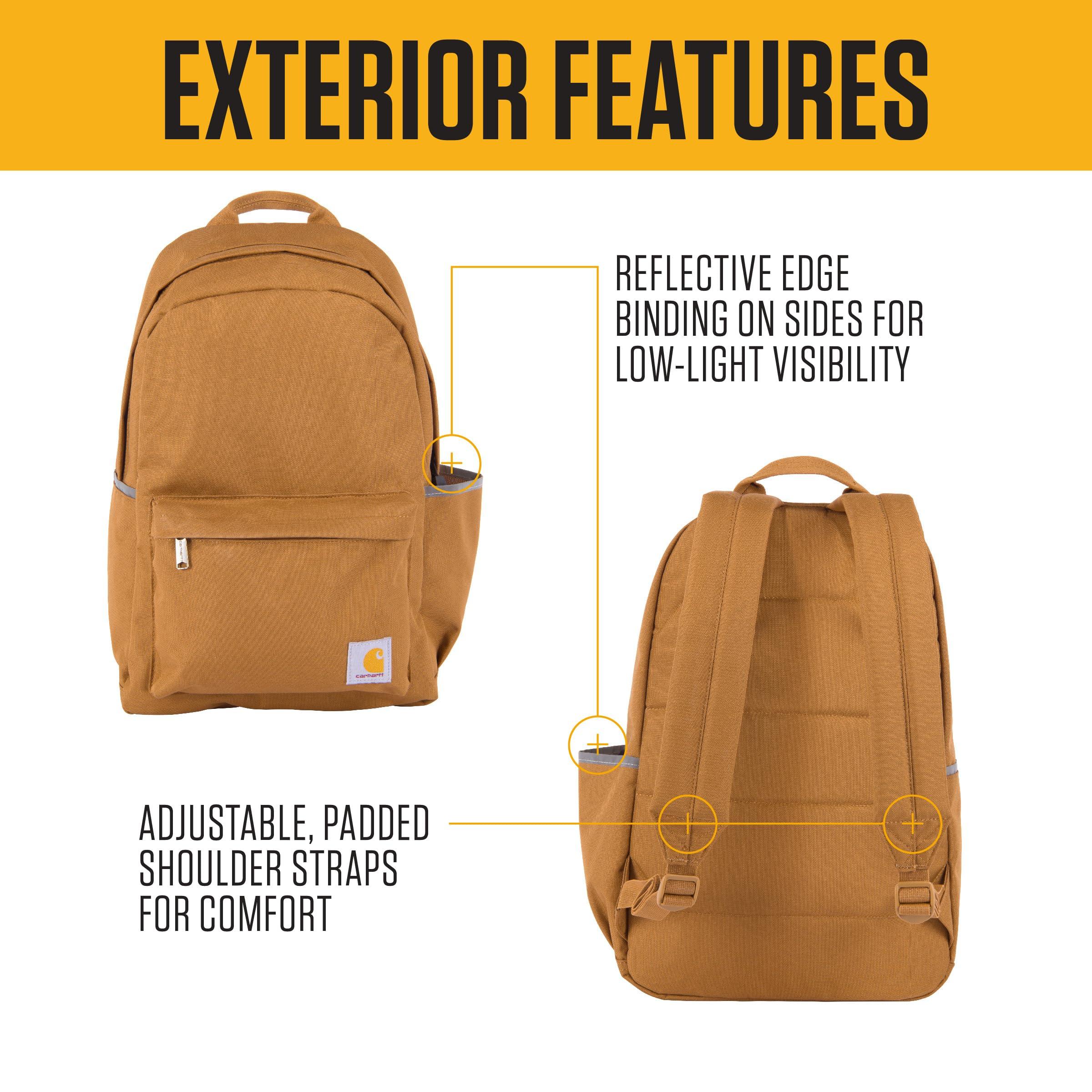 Carhartt 21L Classic Laptop Backpack, Water-Resistant Pack W/ 15" Laptop Sleeve and Organizational Compartments, PFAS Free, Black - Image 4