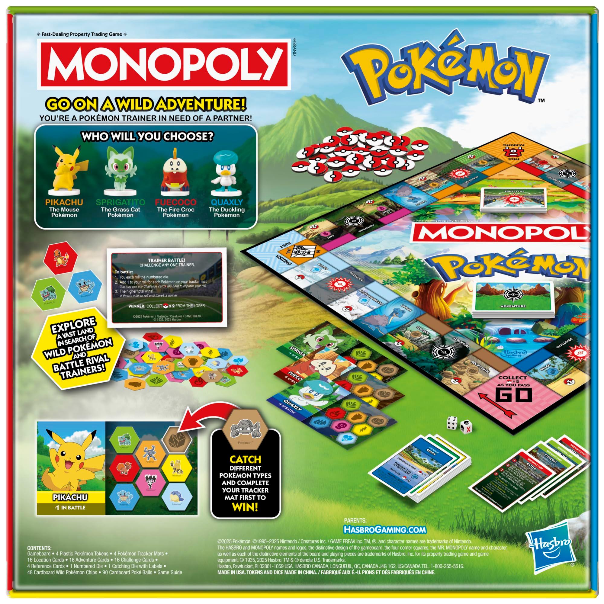 Monopoly Pokémon Edition Board Game | Ages 8 and Up | 2 to 4 Players | Kids Games for Pokémon Fans | Fun Family Games| 45 Mins. Avg. - Image 3