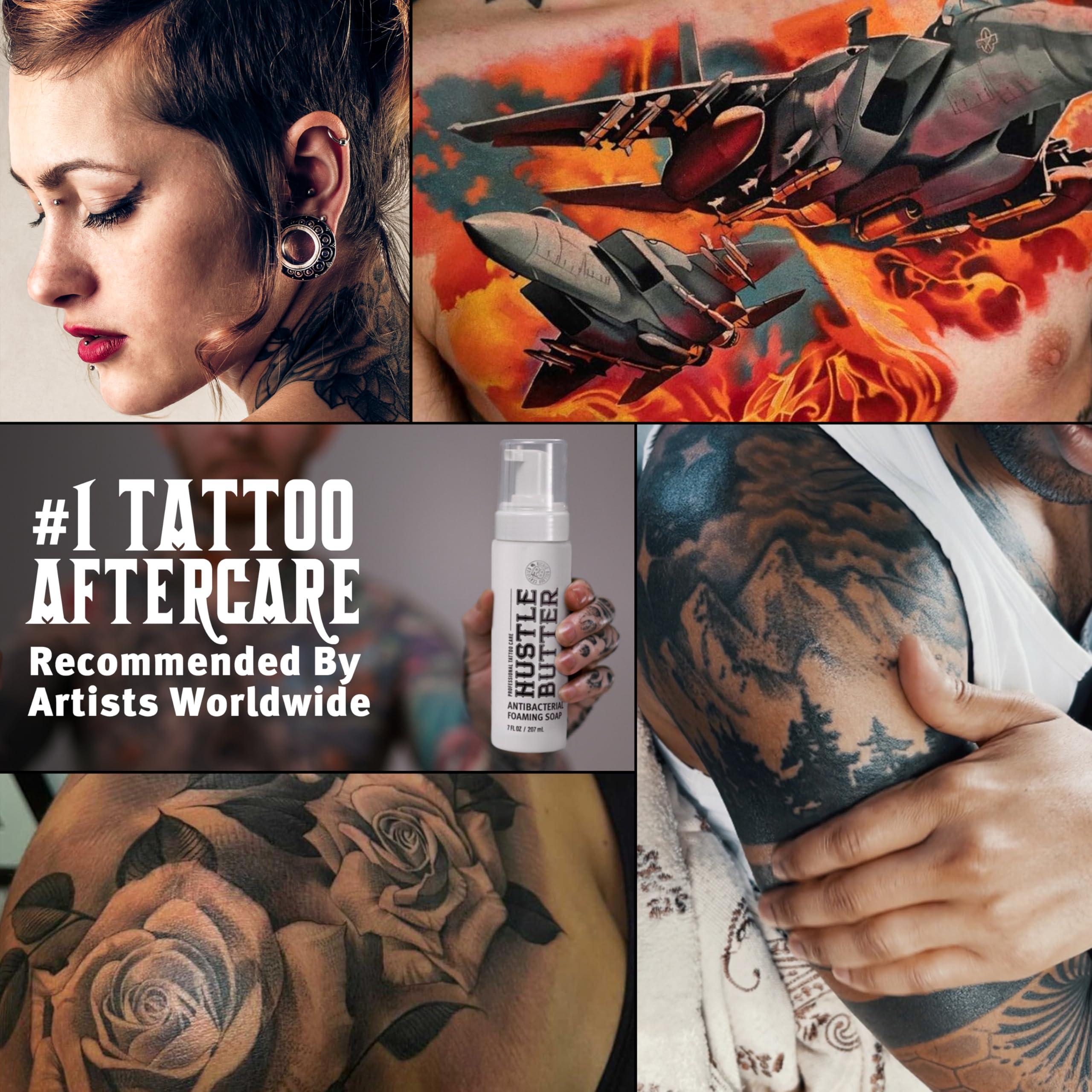 Hustle Bubbles Tattoo Aftercare Tattoo Soap Antibacterial Soap To Clean New Tattoos & Piercings Essential Tattoo Supplies 7oz - Image 6