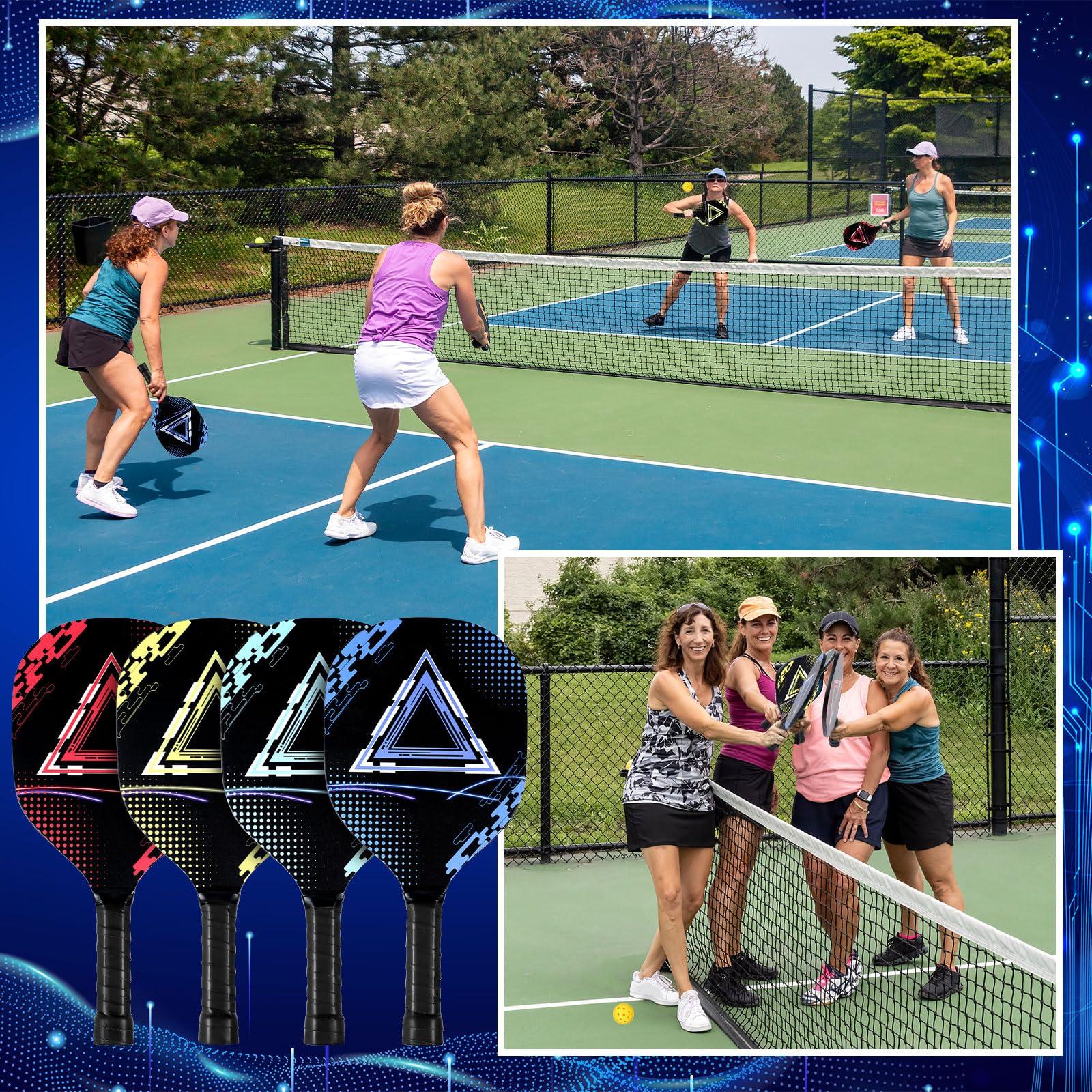 WinnerWhy 8 Pcs Paddles Set Compatible with Pickleball Wood Rackets Compatible with Pickleball 2 Carry Bags Lightweight Racquet with Ergonomic Grip for Players of All Levels Men Women - Image 7