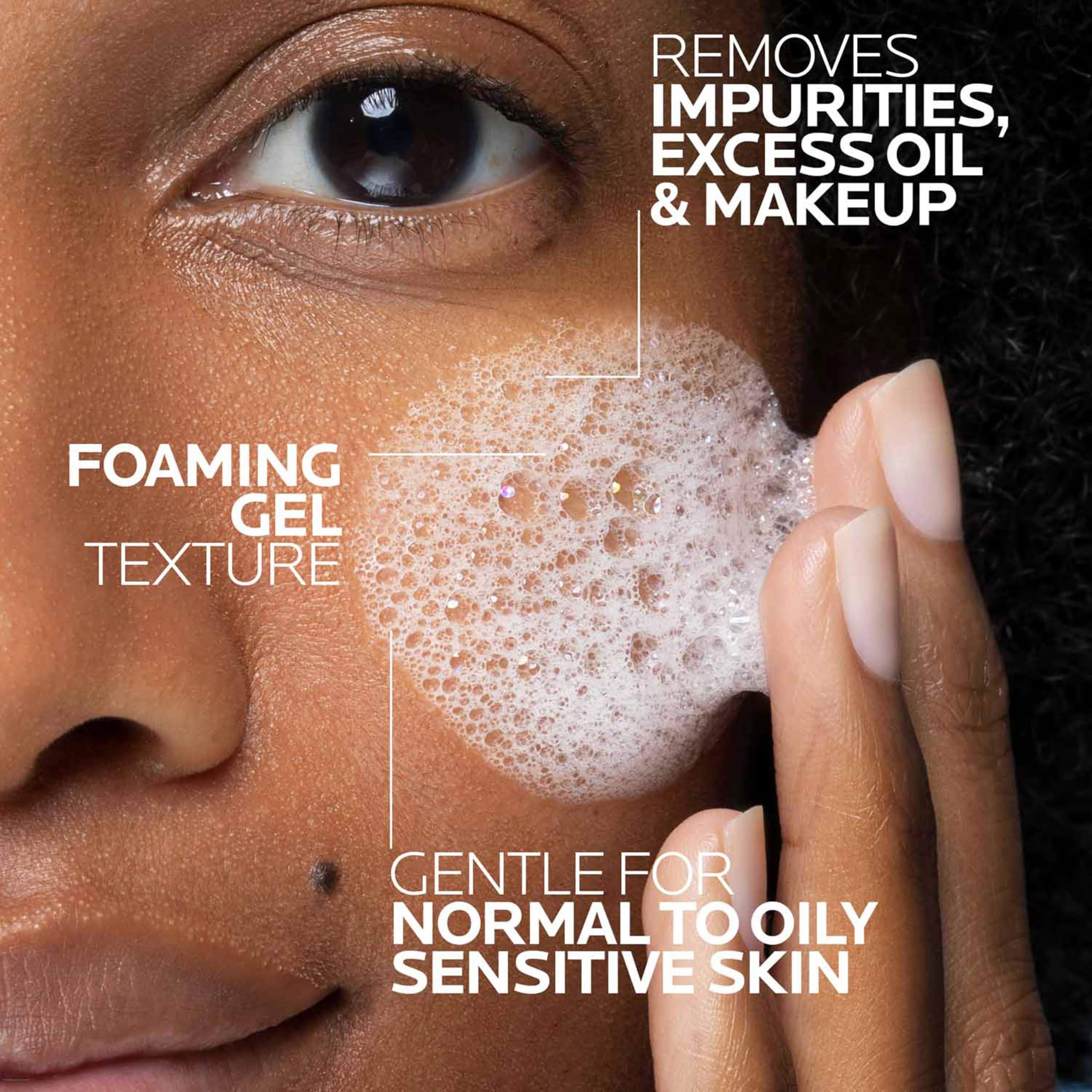 La Roche-Posay Toleriane Purifying Foaming Facial Cleanser, Oil Free Face Wash for Women & Men with Niacinamide + Ceramides, Pore Cleanser Safe For Sensitive Skin, Won’t Dry Out Skin, Soap Free - Image 3