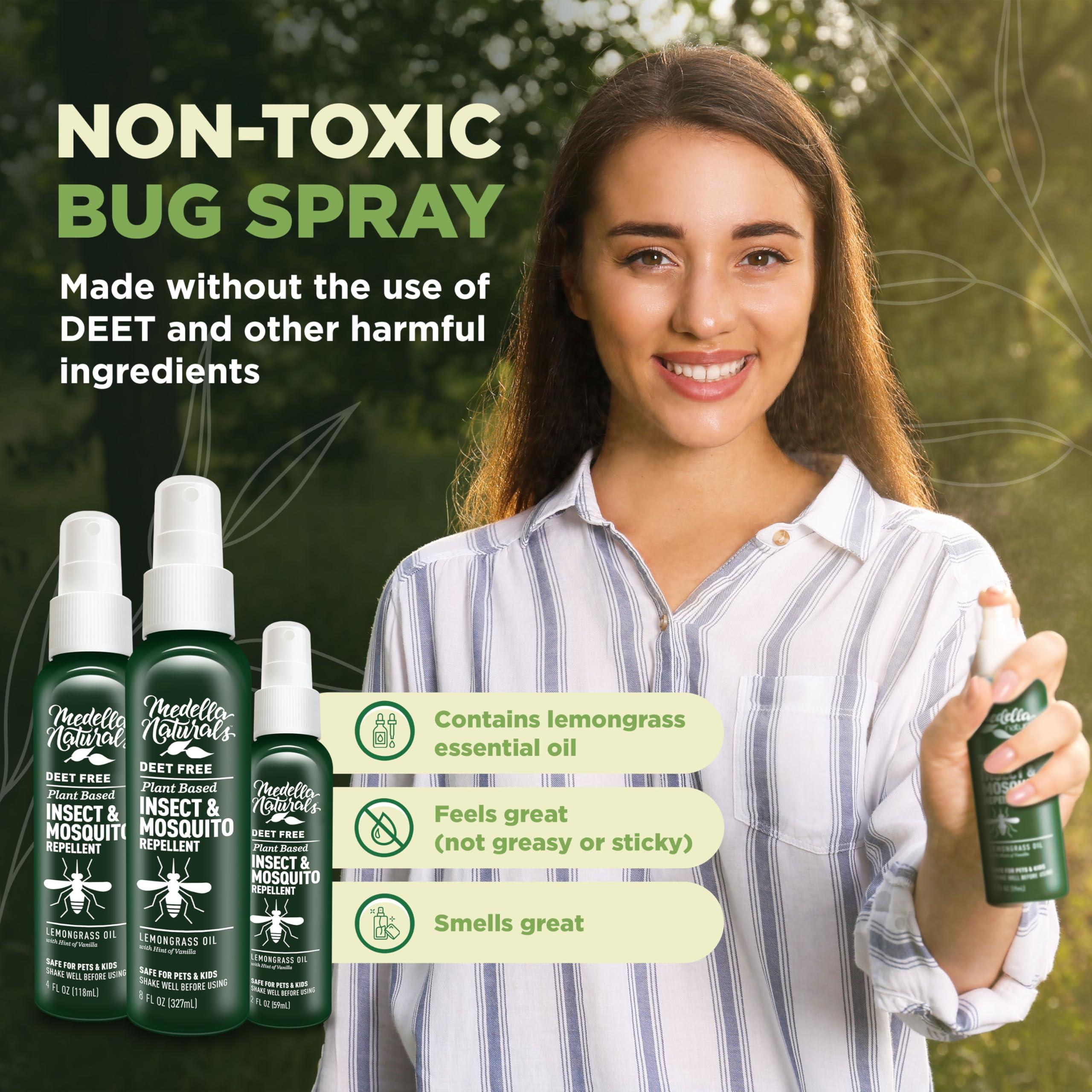 Deet-free Insect & Mosquito Repellent Travel Pack (2, 4, 8oz) – Nice Smelling Insect Repellent with Lemongrass Oil Safe for Pets and Kids – Bug Spray for Mosquitoes, Gnats, Black Flies, and No-see-ums - Image 2