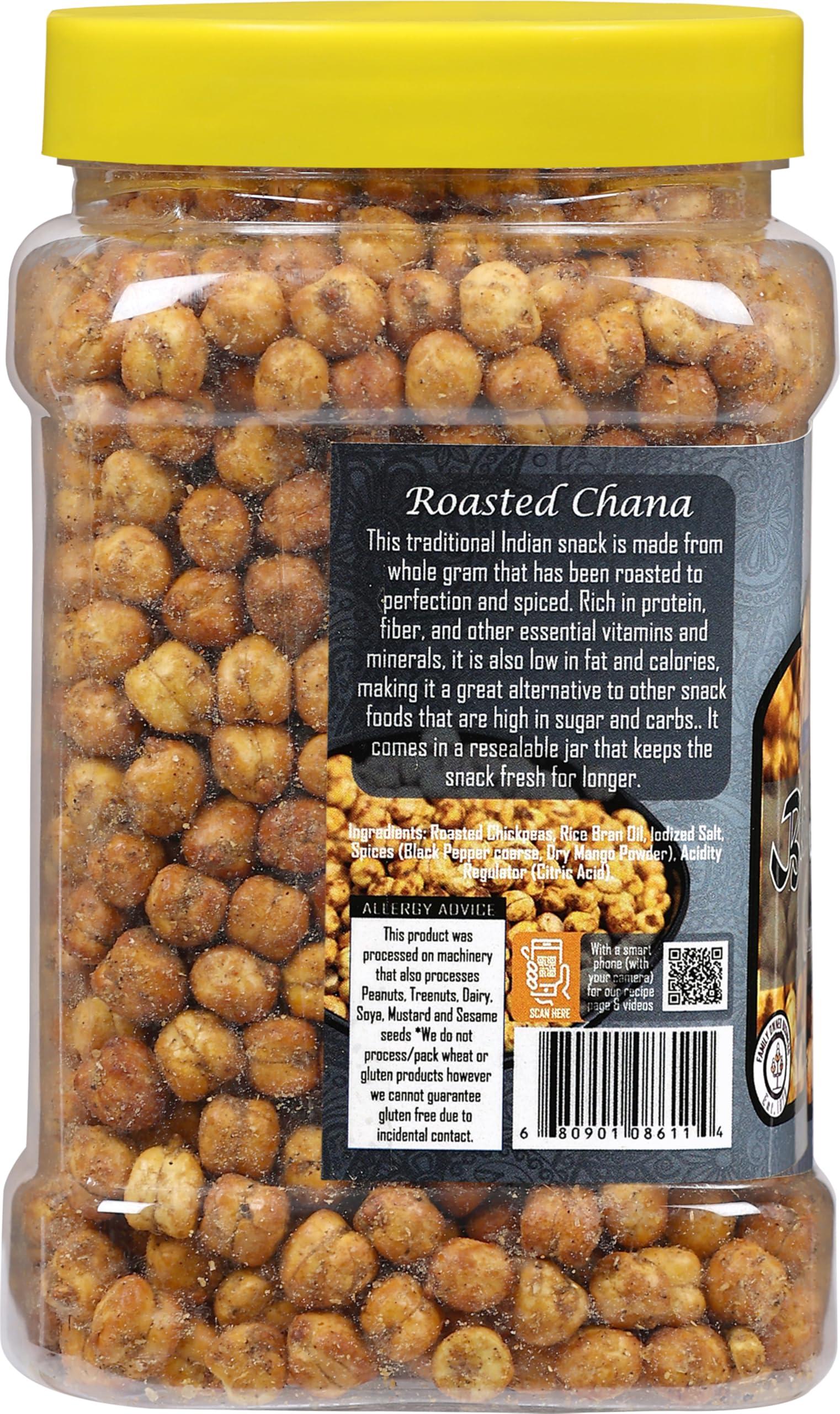 Rani Roasted Chana (Chickpeas) Black Pepper Flavor 14oz (400g) PET Jar ~ All Natural | Vegan | No Preservatives | Gluten Friendly | Kosher | Indian Origin | Great Snack, Ready to Eat | Seasoned with 5 Spices - Image 7