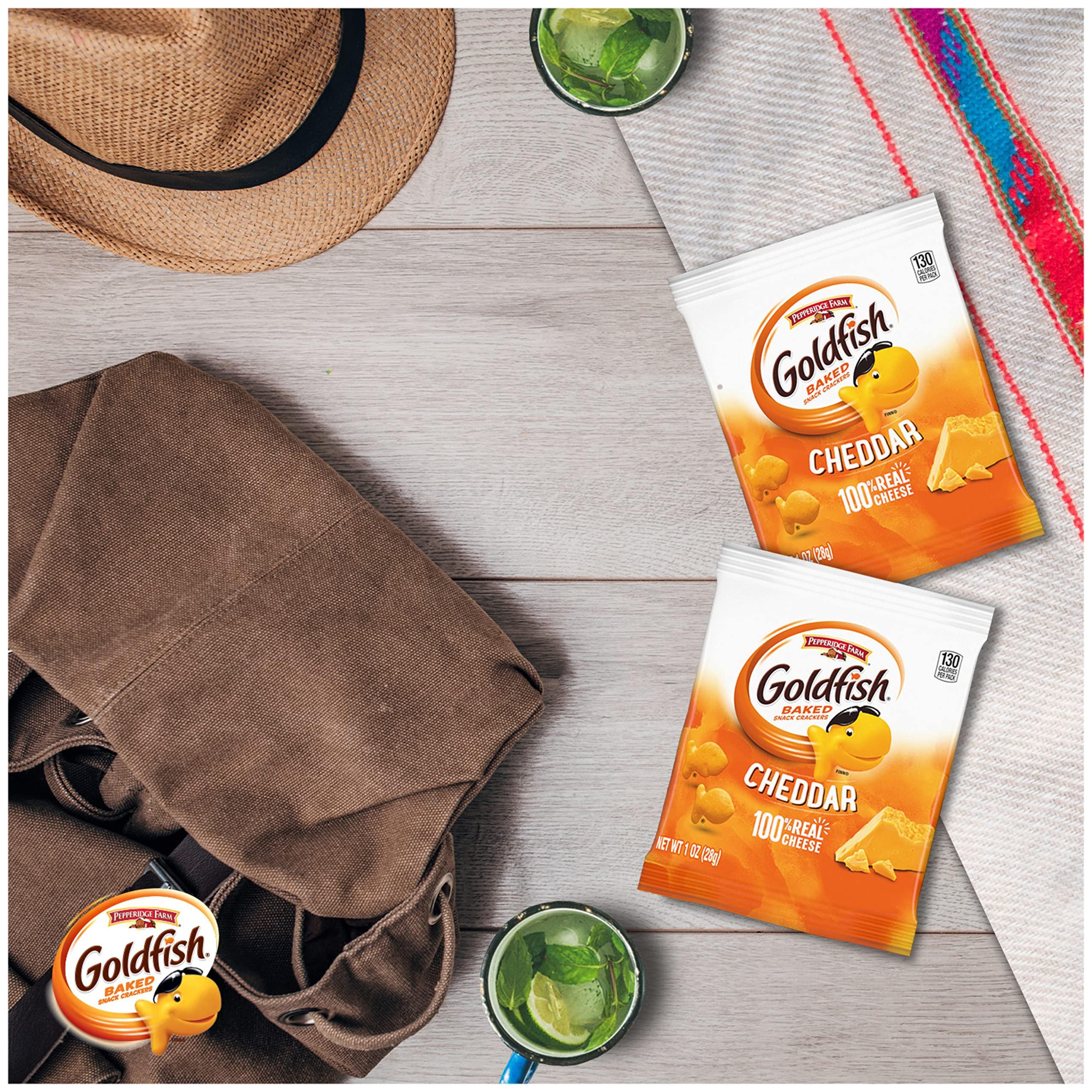 Pepperidge Farm Goldfish Cheddar Crackers, 1.5 oz. Snack Packs, 30 Count - Image 6