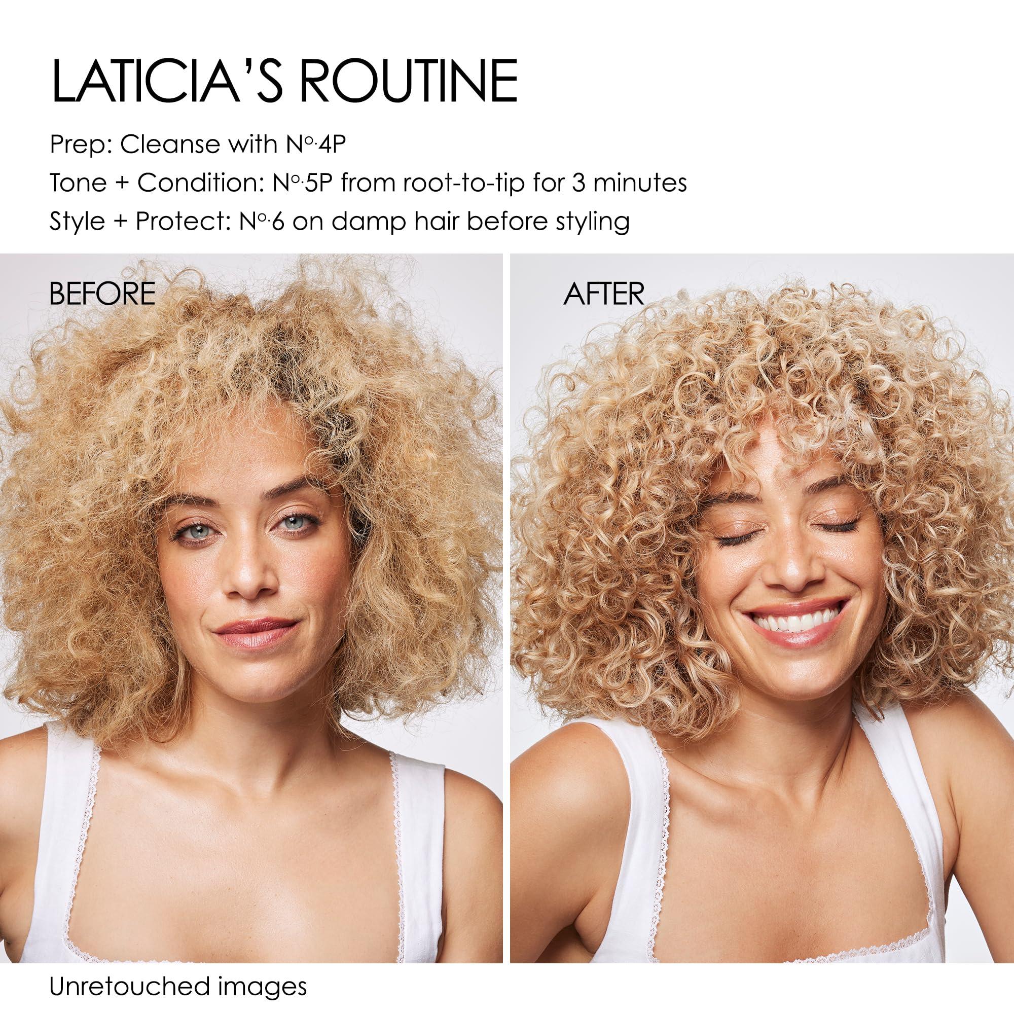 Olaplex No. 4P Blonde Enhancing Toning Shampoo, 8.5 Fl Oz + No. 5P Blonde Enhancer™ Toning Conditioner, Repairs, Hydrates, & Brightens All Blonde, Lightened, & Grey Hair - Image 5