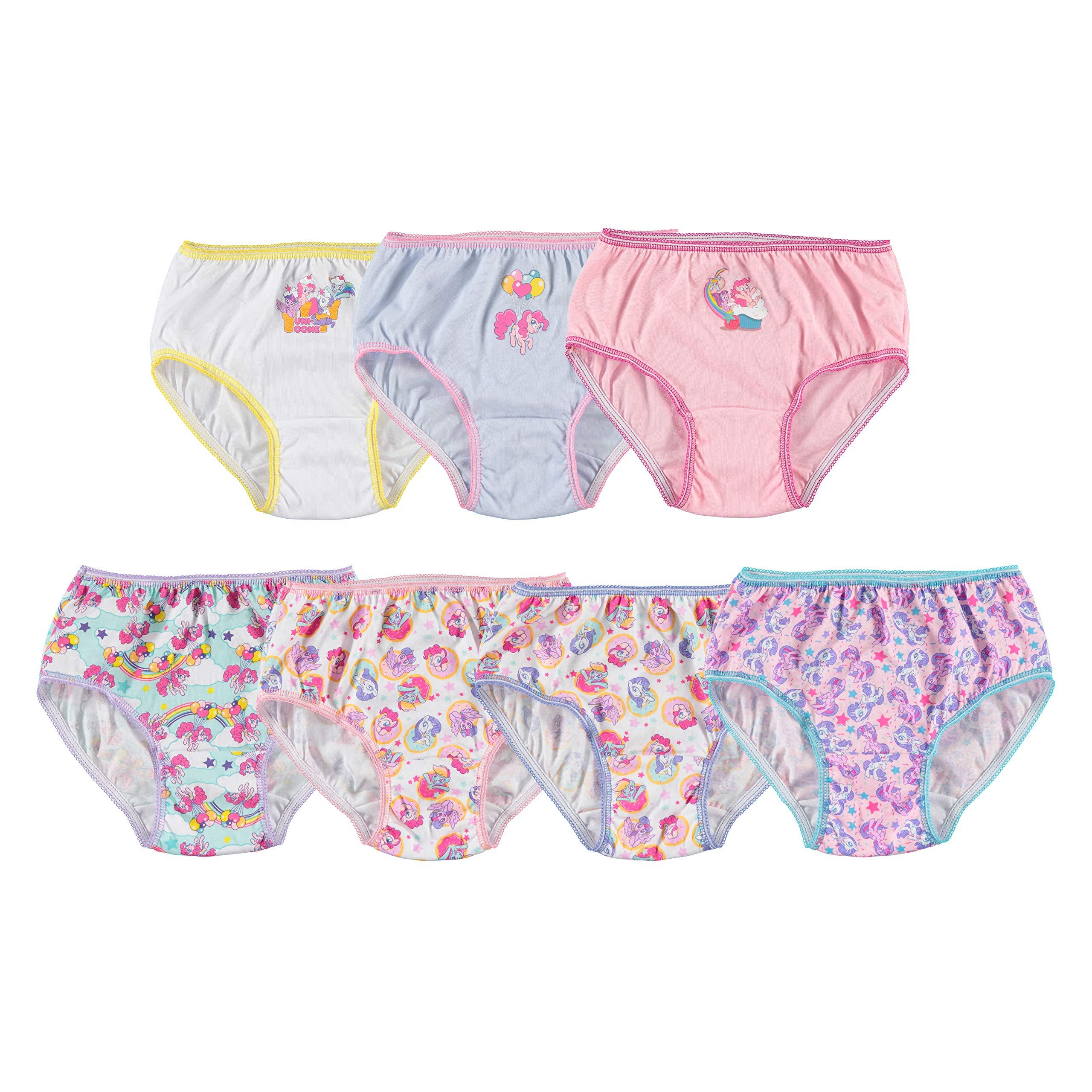 My Little Pony Girls' 100% Combed Cotton Underwear Multipacks in Sizes 2/3tt, 4t, 4, 6 and 8