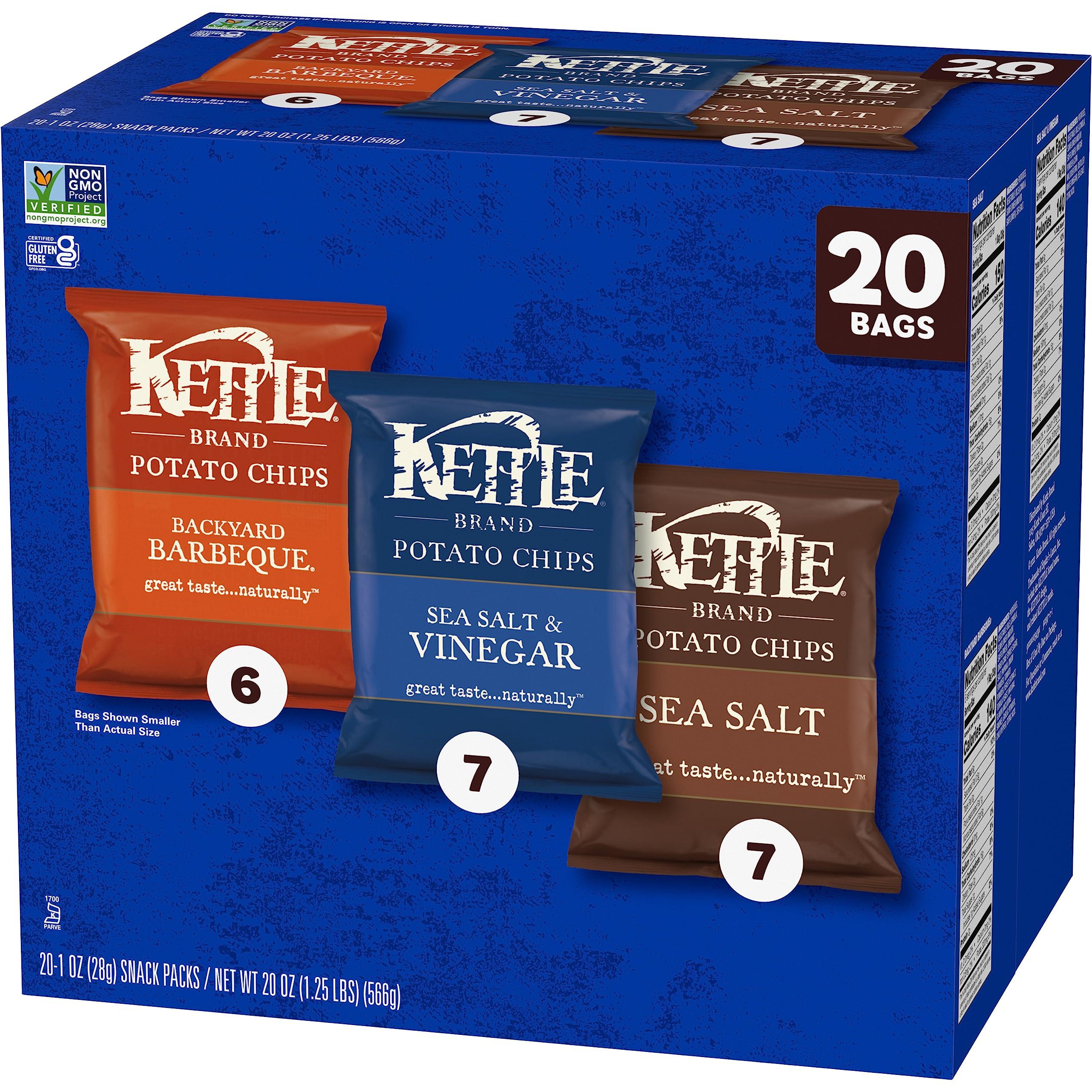 Kettle Brand Potato Chips Variety Pack, 1 Oz, 20 Ct - Image 8