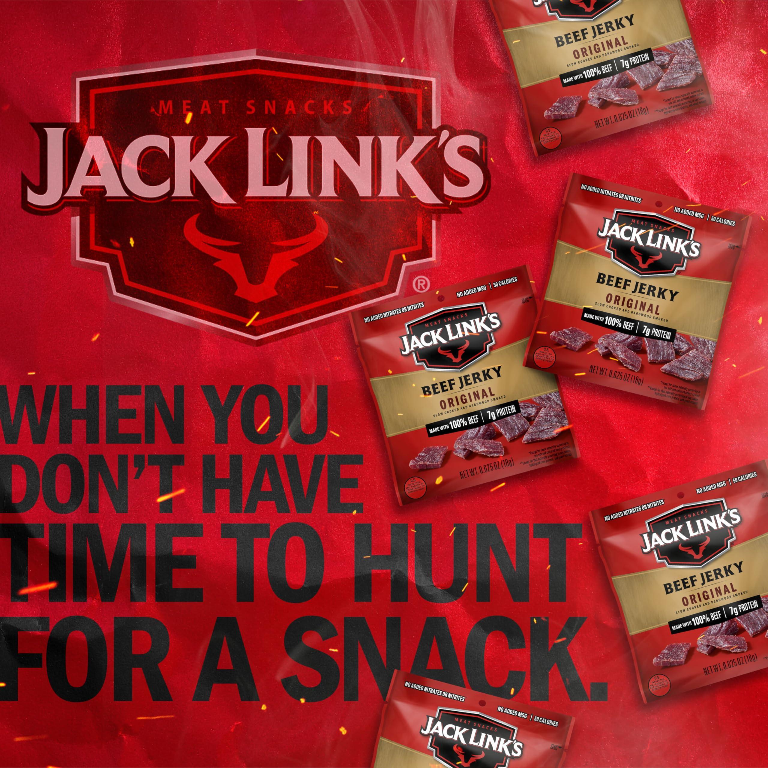 Jack Link's Beef Jerky, Original, Multipack Bags - Flavorful Meat Snacks for Lunches, Ready to Eat Protein Snacks, Individual Packs - 7g of Protein, Made with 100% Beef - 0.625 oz (Pack of 20) - Image 6