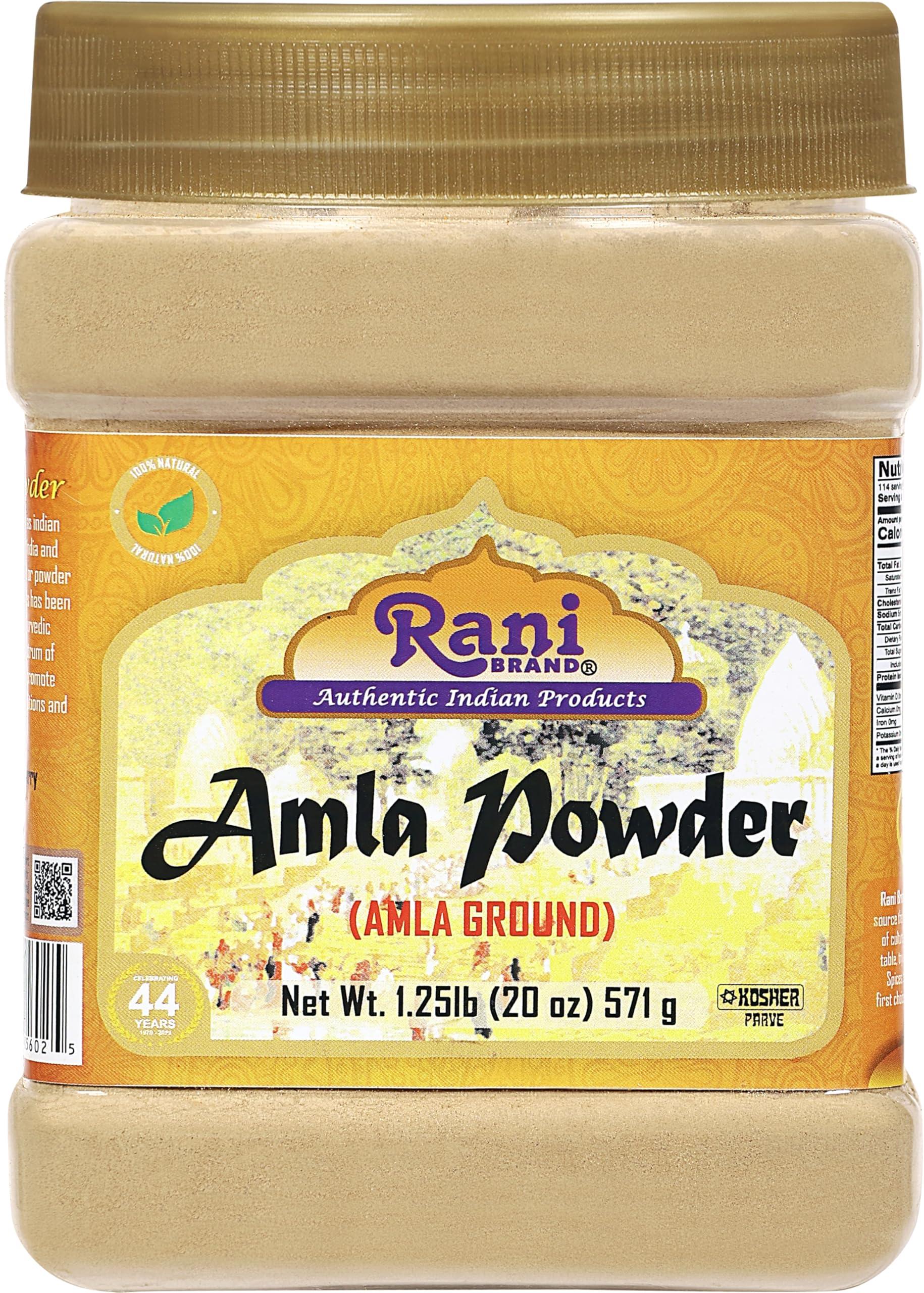 Rani Amla Powder (Indian Gooseberry) 20oz (1.25lbs) 571g PET Jar ~ All Natural | No Color | Gluten Friendly | Vegan | NON-GMO | Kosher | No Salt or fillers | Indian Origin