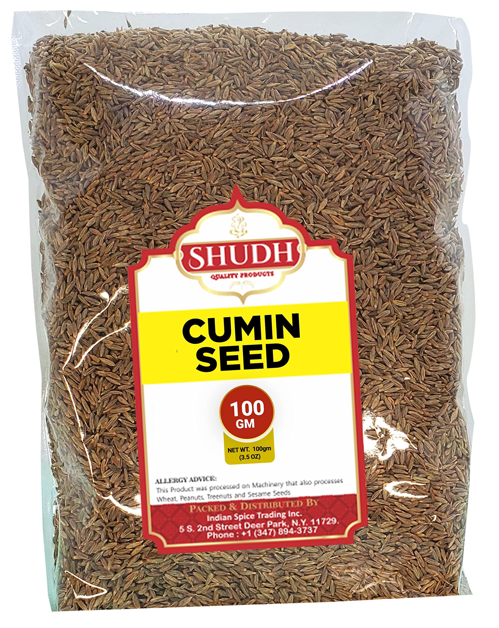 SHUDH CUMIN SEED 3.5 Oz Bag (100gm) | Jeera Whole Indian Spice ~ All Natural | Vegan | Gluten Friendly | NON-GMO | Indian Origin