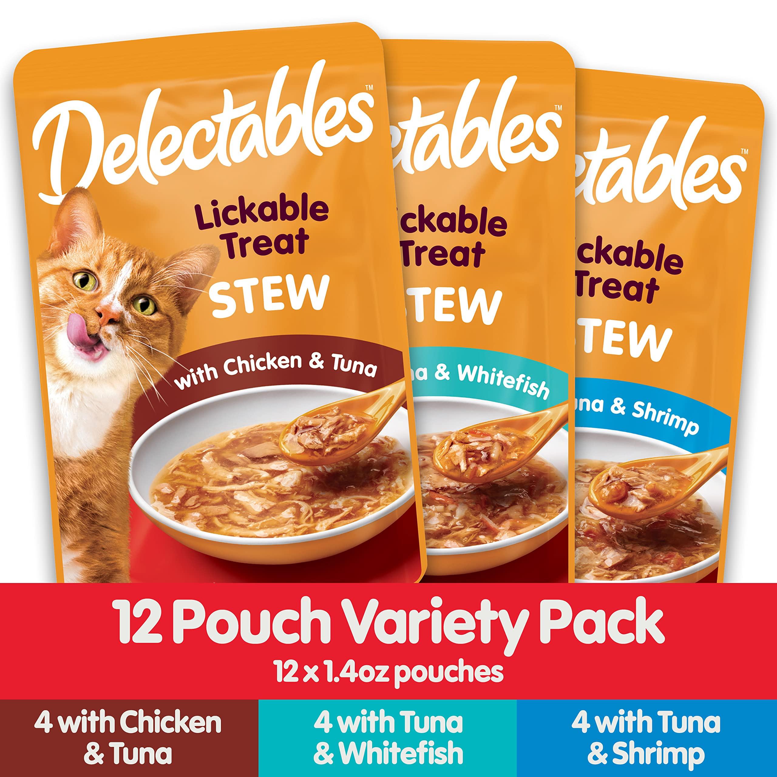 Hartz Delectables Stew Lickable Wet Cat Treats for Adult & Senior Cats, Variety Pack, 1.4 Ounce (Pack of 12) - Image 5