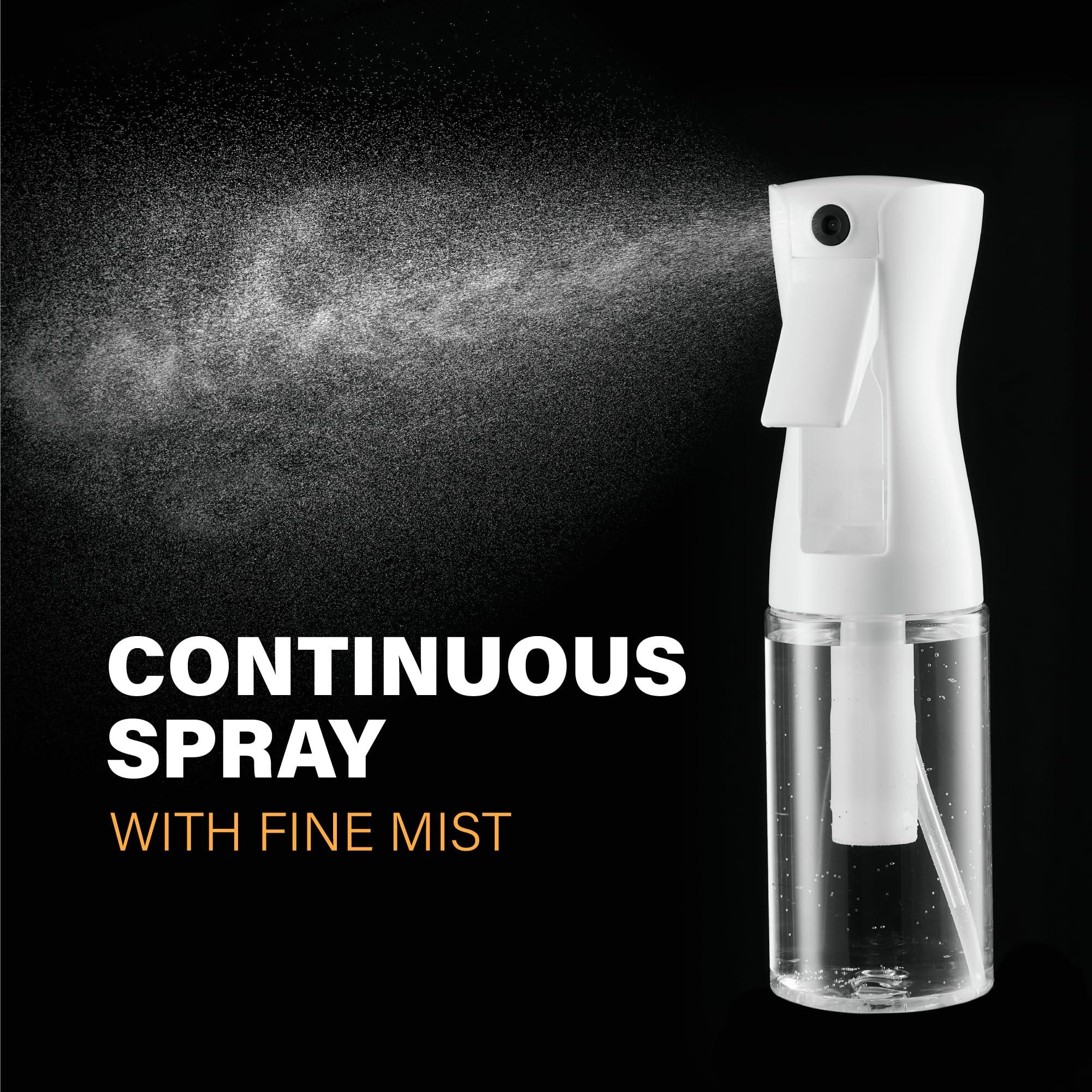 2 Pack Continuous Spray Bottles - Ultra Fine Mist Sprayer | Water Spray Bottle For Hair Mister Spray Bottle | Hair Spray Bottles For Hairstyling, Cleaning, Salons - 2pk 6.8 OZ / 200 ML - Image 3