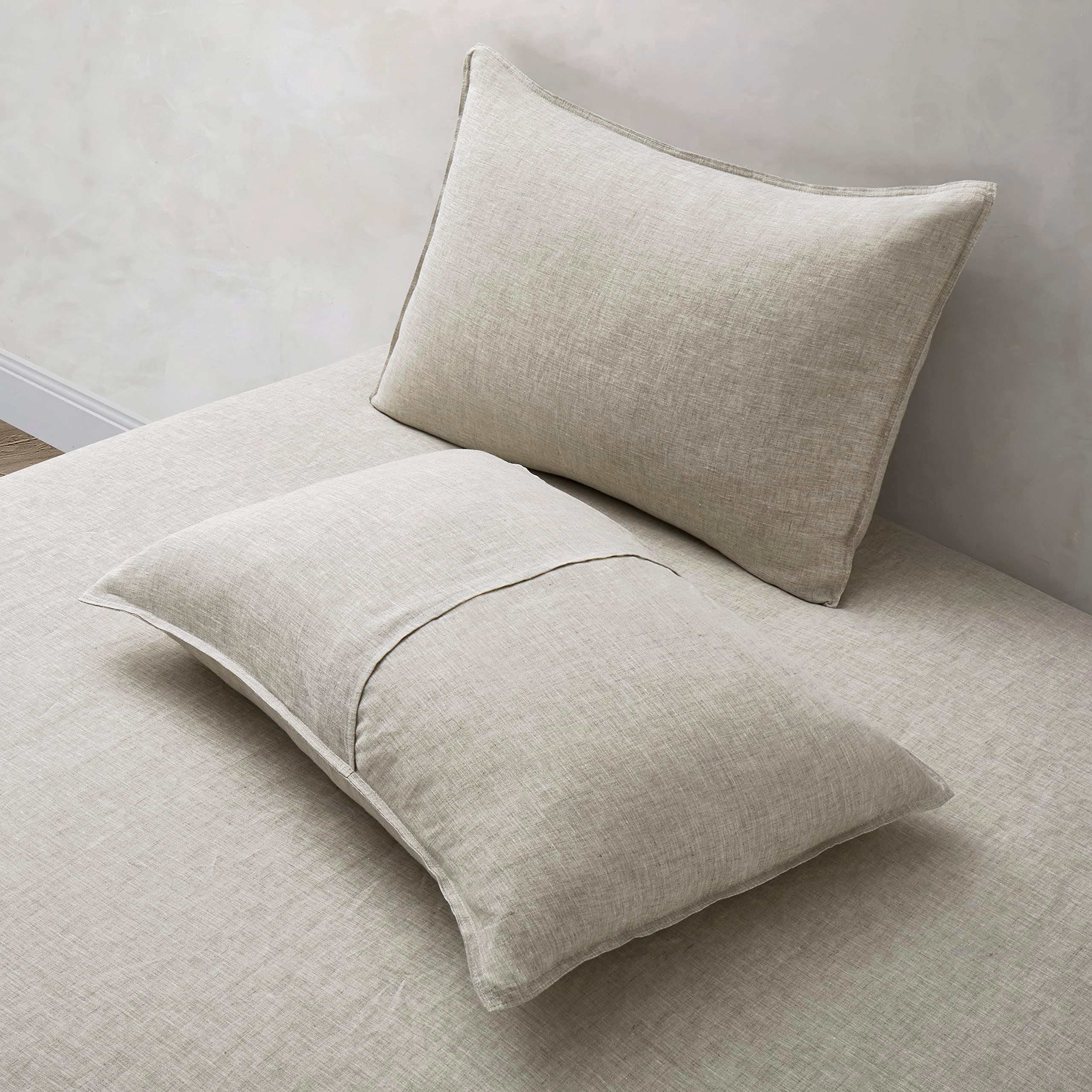 ATLINIA 100% Linen Pillowcases Set of 2, Standard Size 20" x 26" Pillow Case, Linen Pillow Sham - Image 3