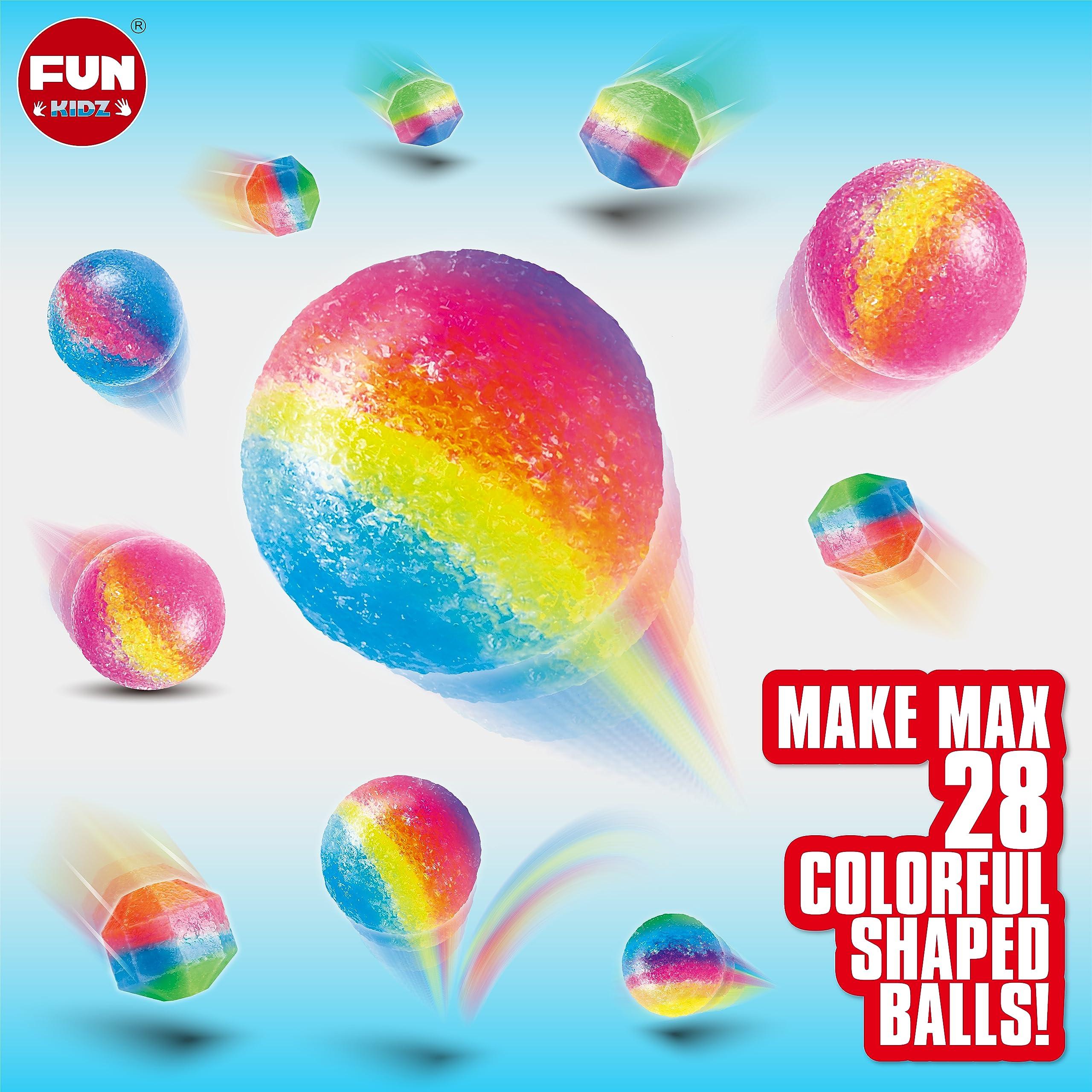 Big Bouncy Ball Kit for Kids, FunKidz DIY Ultimate Magic Bouncy Balls Making Kit Science Craft Projects Birthday Party Activities for Boys Girls Ages 6-12 Includes Tennis Size Ball Model and Powder - Image 4