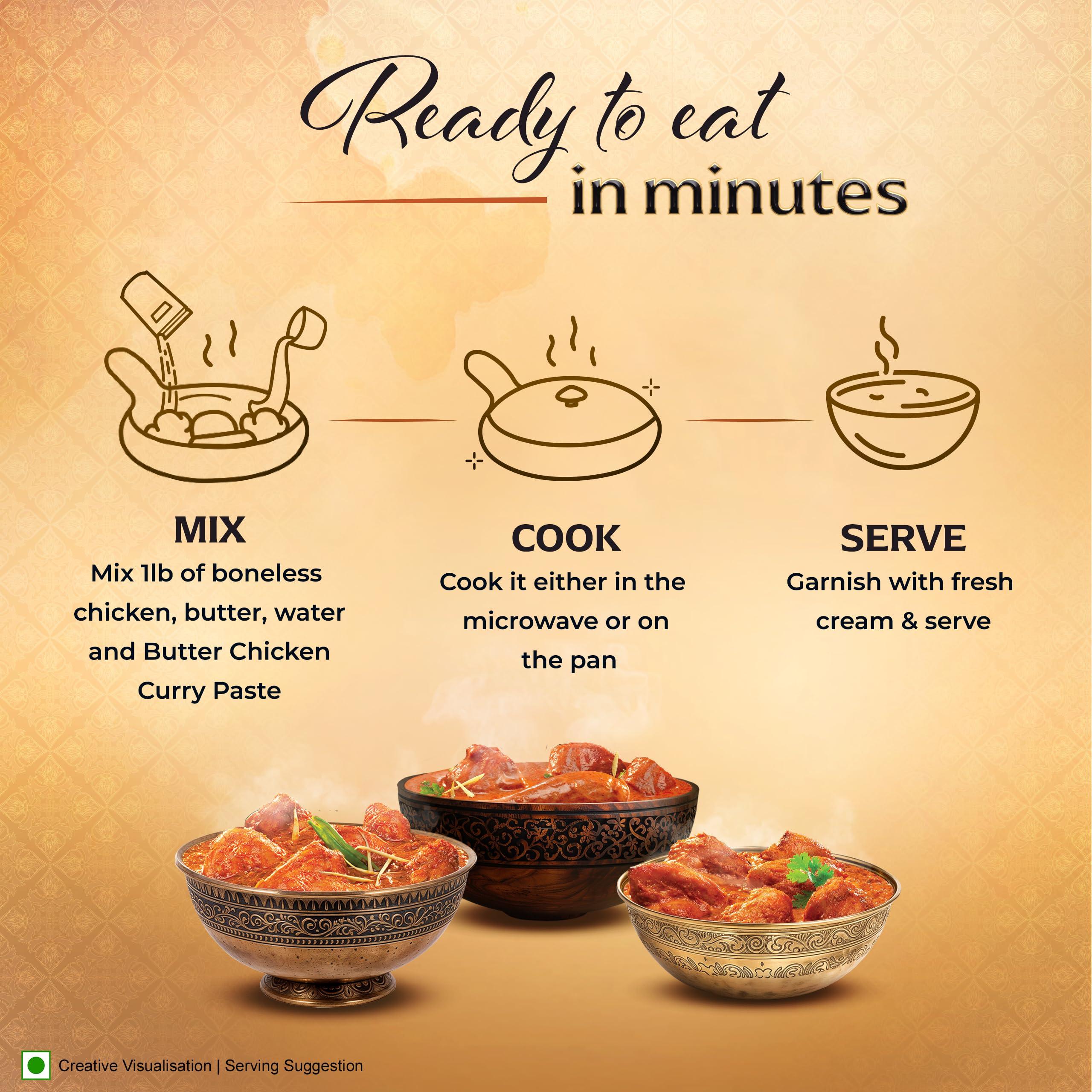 Kitchens of India Curry Paste Combo - Butter Chicken Curry, Tikka Masala & Chicken Curry, Gluten-Free, Easy-to-Use, Authentic Indian Food, 3.5 Ounces (Pack of 6) - Image 6