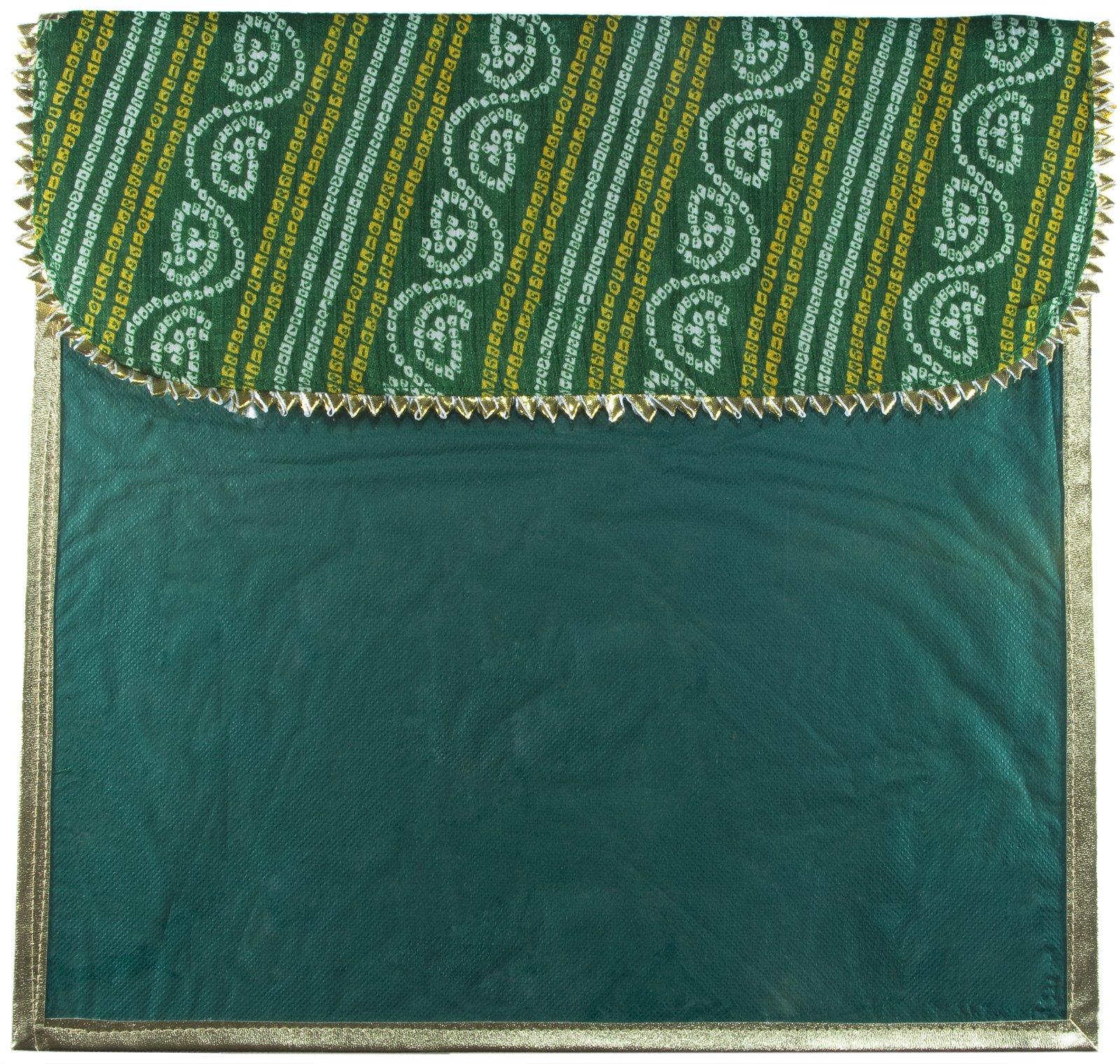 Desi Favors Saree Cover Fabric Bags, Indian Silk Saree Gifting/Storage Bag for Weddings, Reusable Cotton Saree Covers for Clothes Storage/Garment Bag, Travelling, Bulk - 16x17 Inch (Pack of 4)