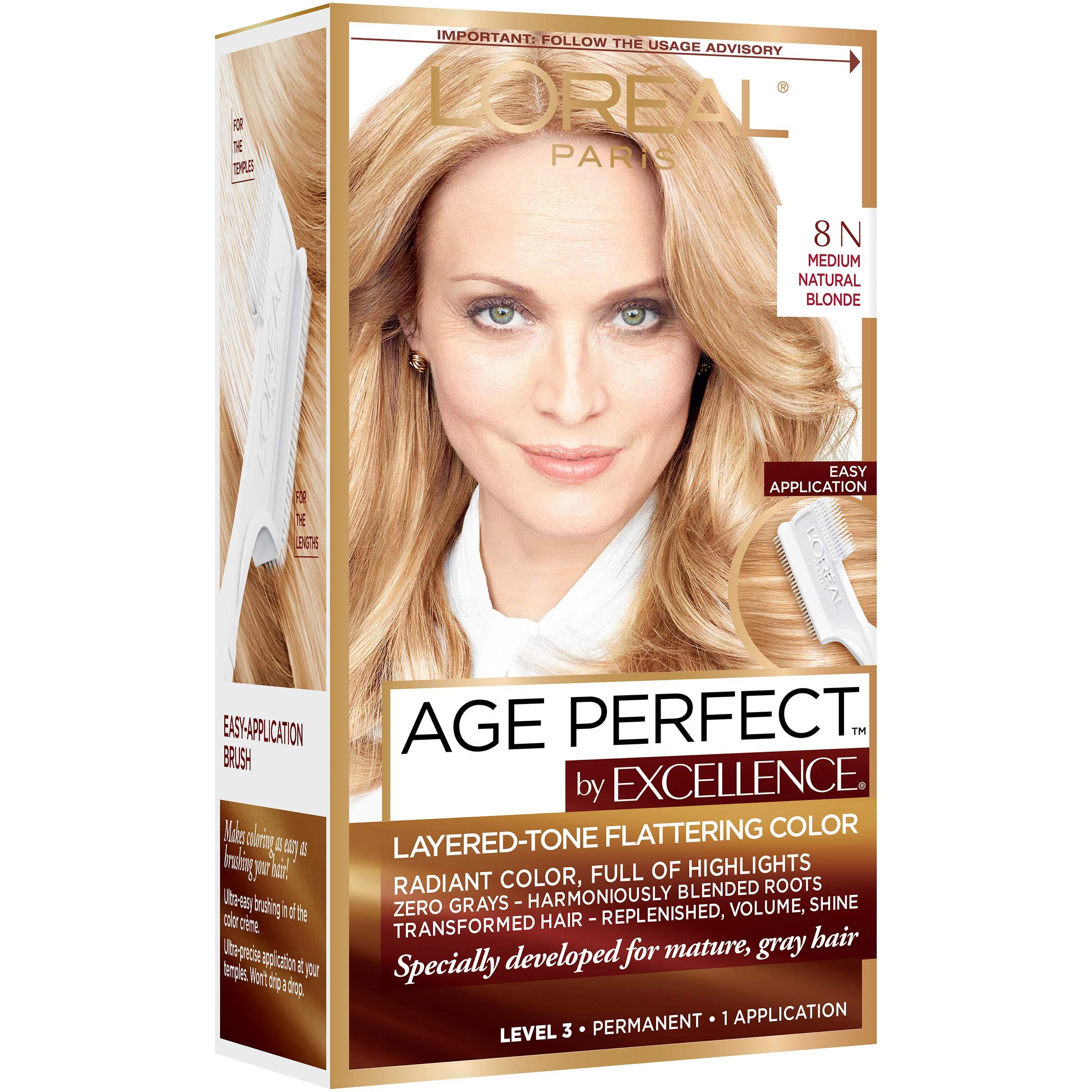 L'Oreal Paris Excellence Age Perfect Layered Tone Flattering Color, 8N Medium Natural Blonde Set (Packaging May Vary) - Image 6