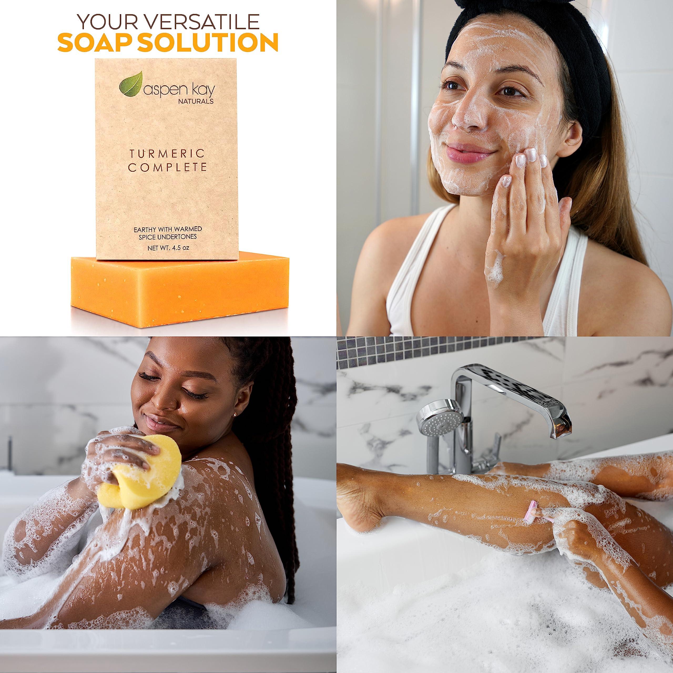 Turmeric Soap Bar for Body & Face - Made with Natural and Organic Ingredients. Gentle Soap – For All Skin Types – Made in USA 4.5oz Bar - Image 4