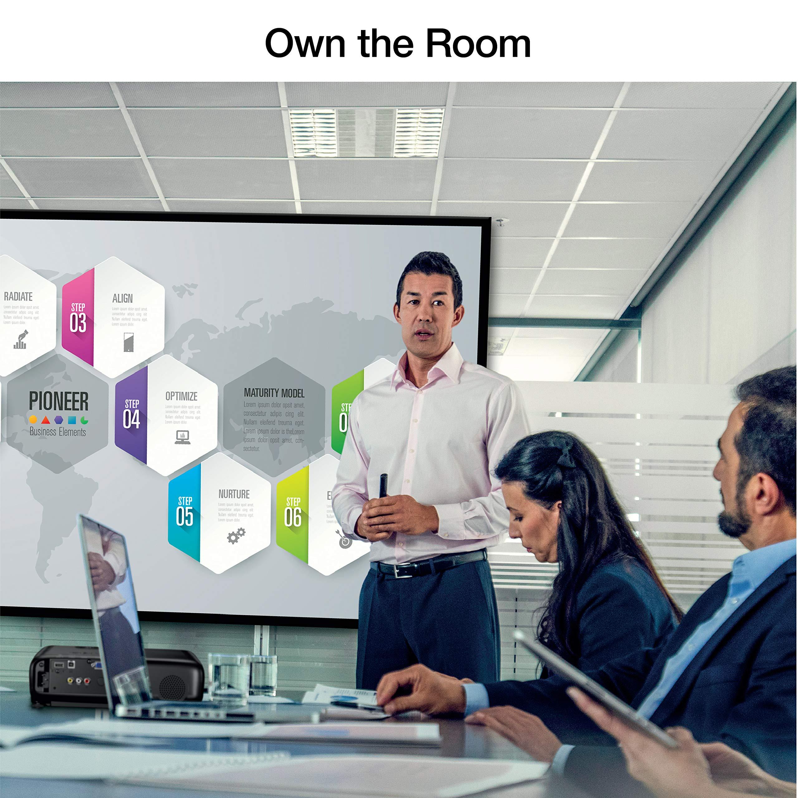Epson Pro EX9240 3-Chip 3LCD Full HD 1080p Wireless Projector, 4,000 Lumens Color and White Brightness, 2 HDMI Ports, Built-in Speaker, 16,000:1 Contrast Ratio. Full 1-Year Limited Warranty (Renewed) - Image 5