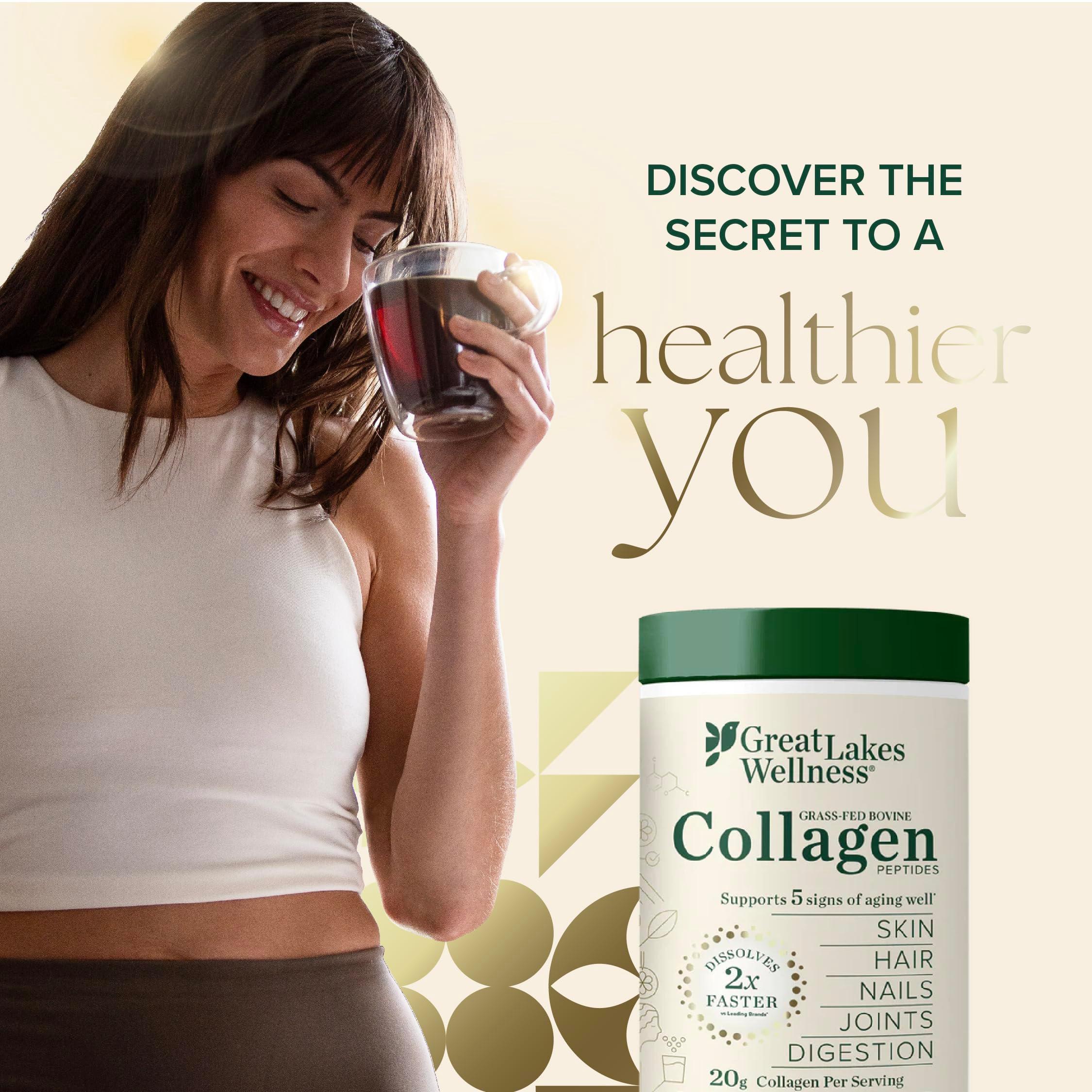 Great Lakes Wellness Collagen Peptides Powder for Skin, Hair, Nails, Joints & Digestion - Unflavored - Quick Dissolve Hydrolyzed, Non-GMO, Keto, Kosher - 10 oz - Image 5