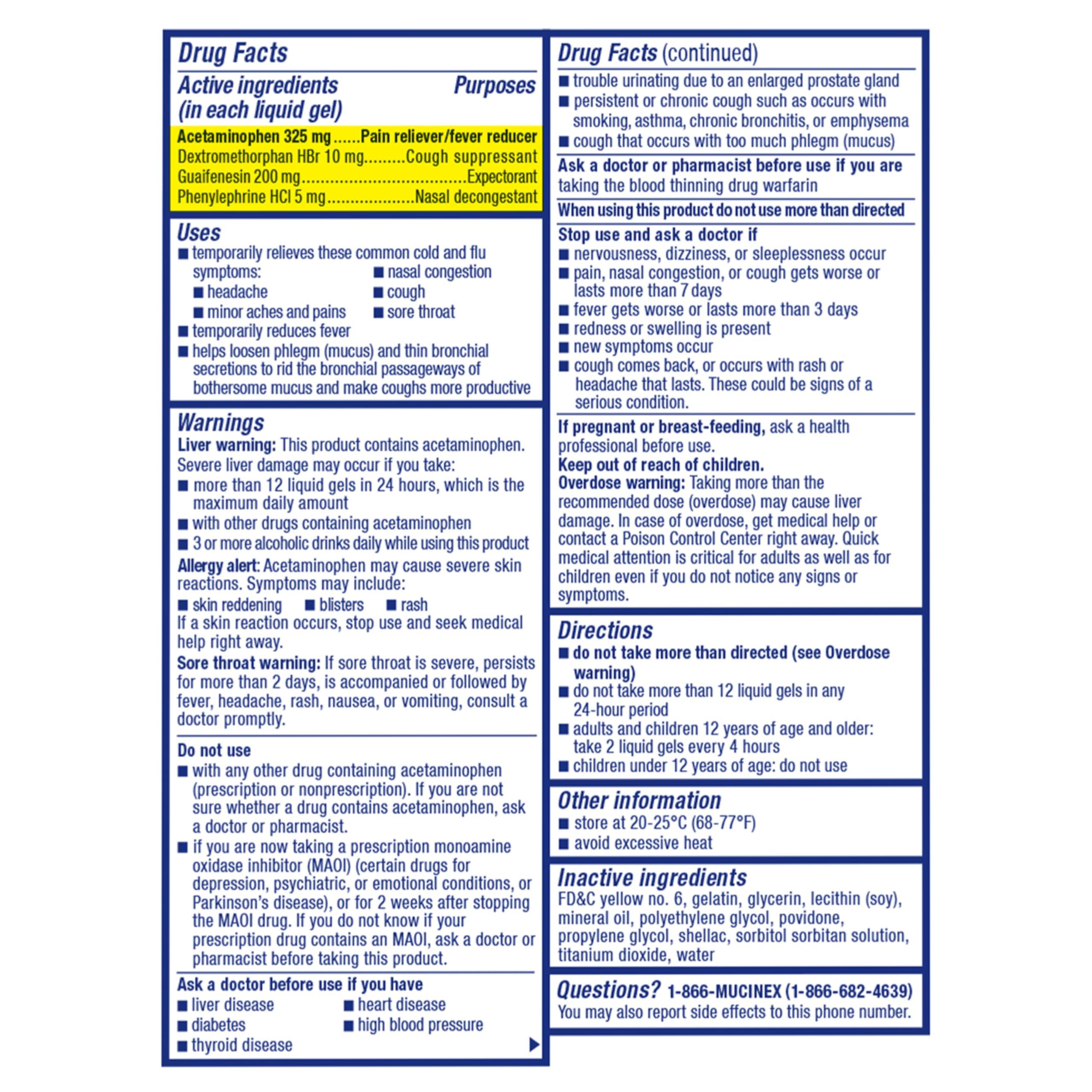 Mucinex Fast-Max Liquid Gels for Cold/Flu/Sore Throat, 16 Count - Image 15