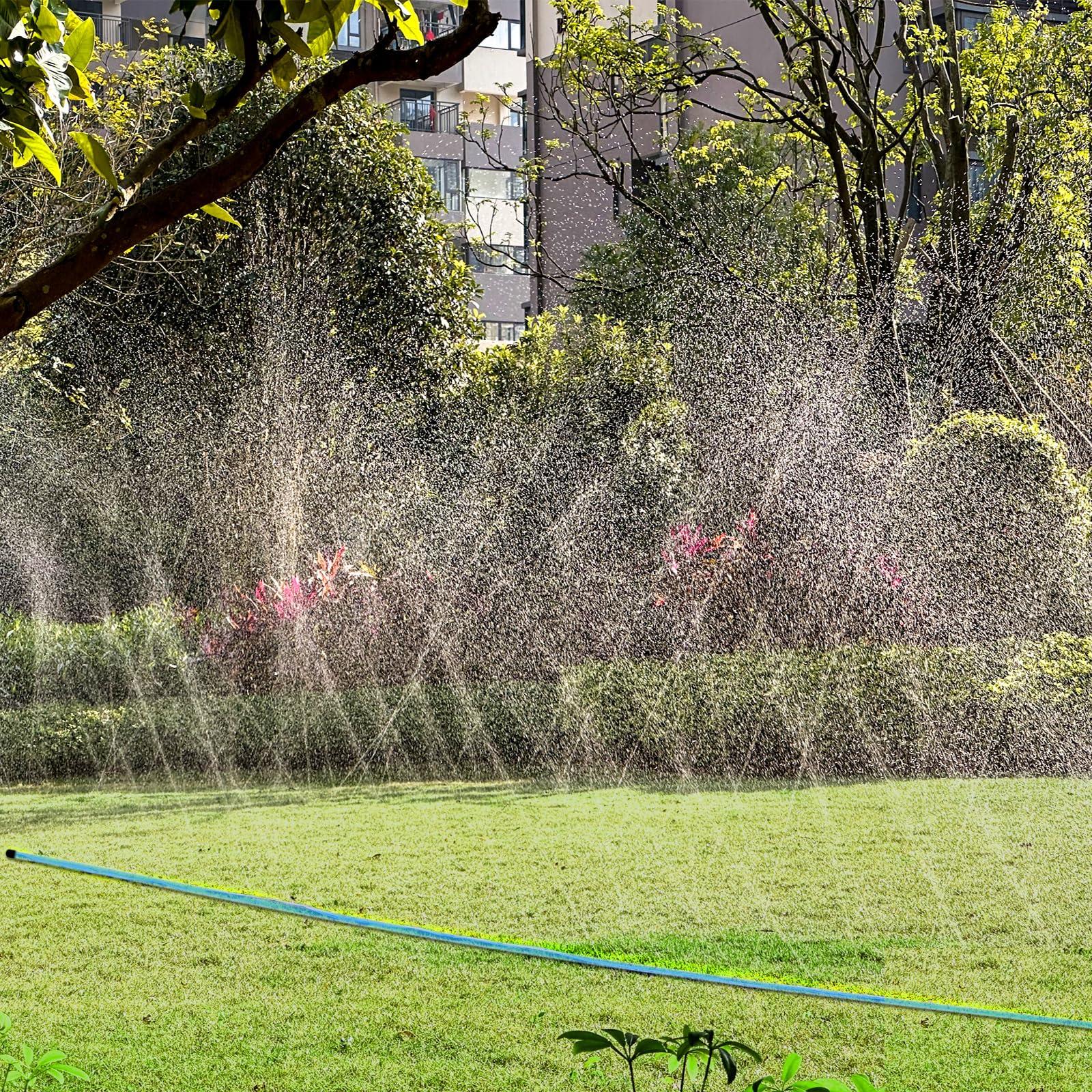 Winisok Sprinkler Hose 100FT, Heavy Duty Watering Hoses, Efficient Irrigation Tubing for Garden Lawn Sprinklers System with 40 Pack Staples - Image 6