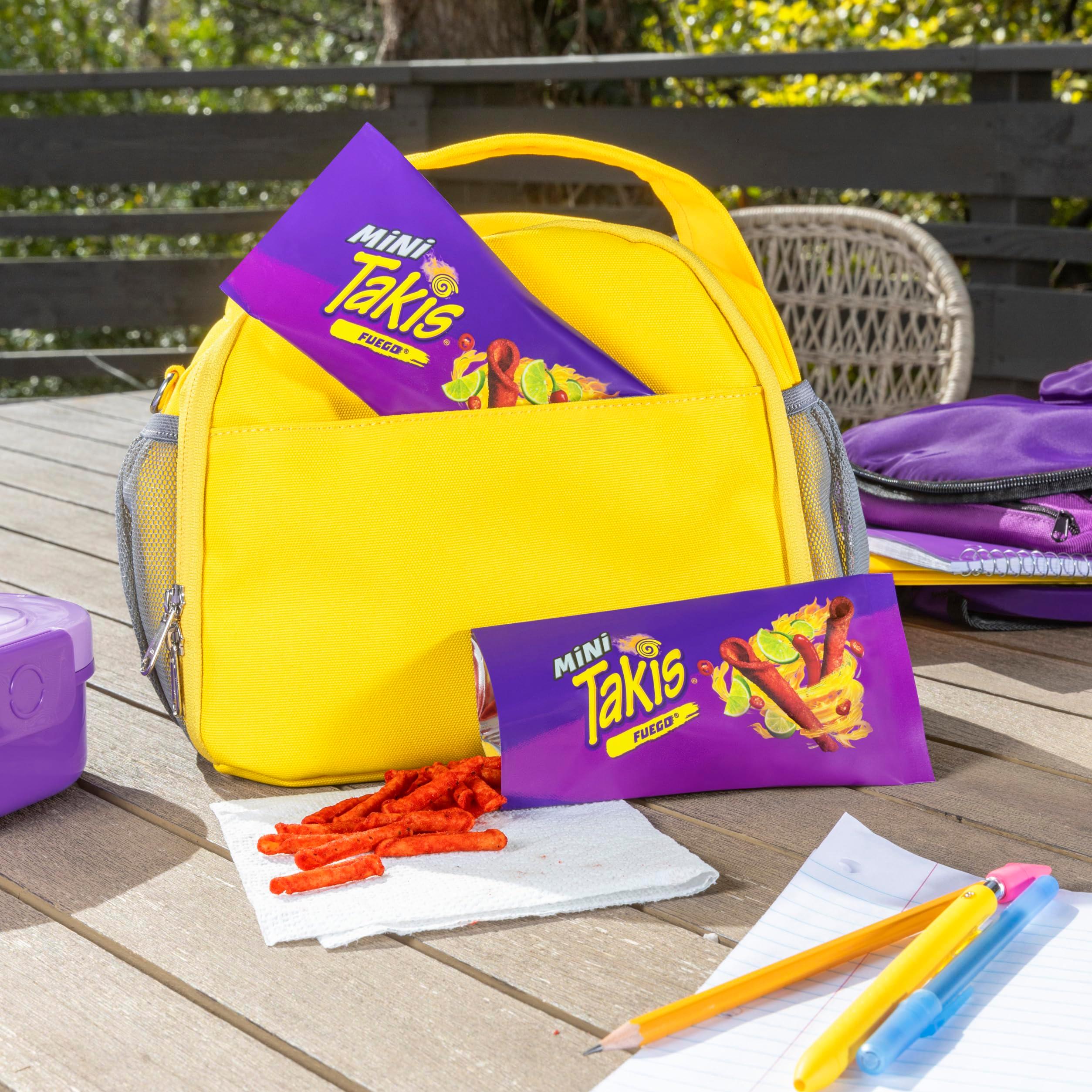Takis Fuego Mini 25 pc / 1.23 oz Bite Size Multipack, Hot Chili Pepper & Lime Flavored Extreme Spicy Rolled Tortilla Chips - Image 4