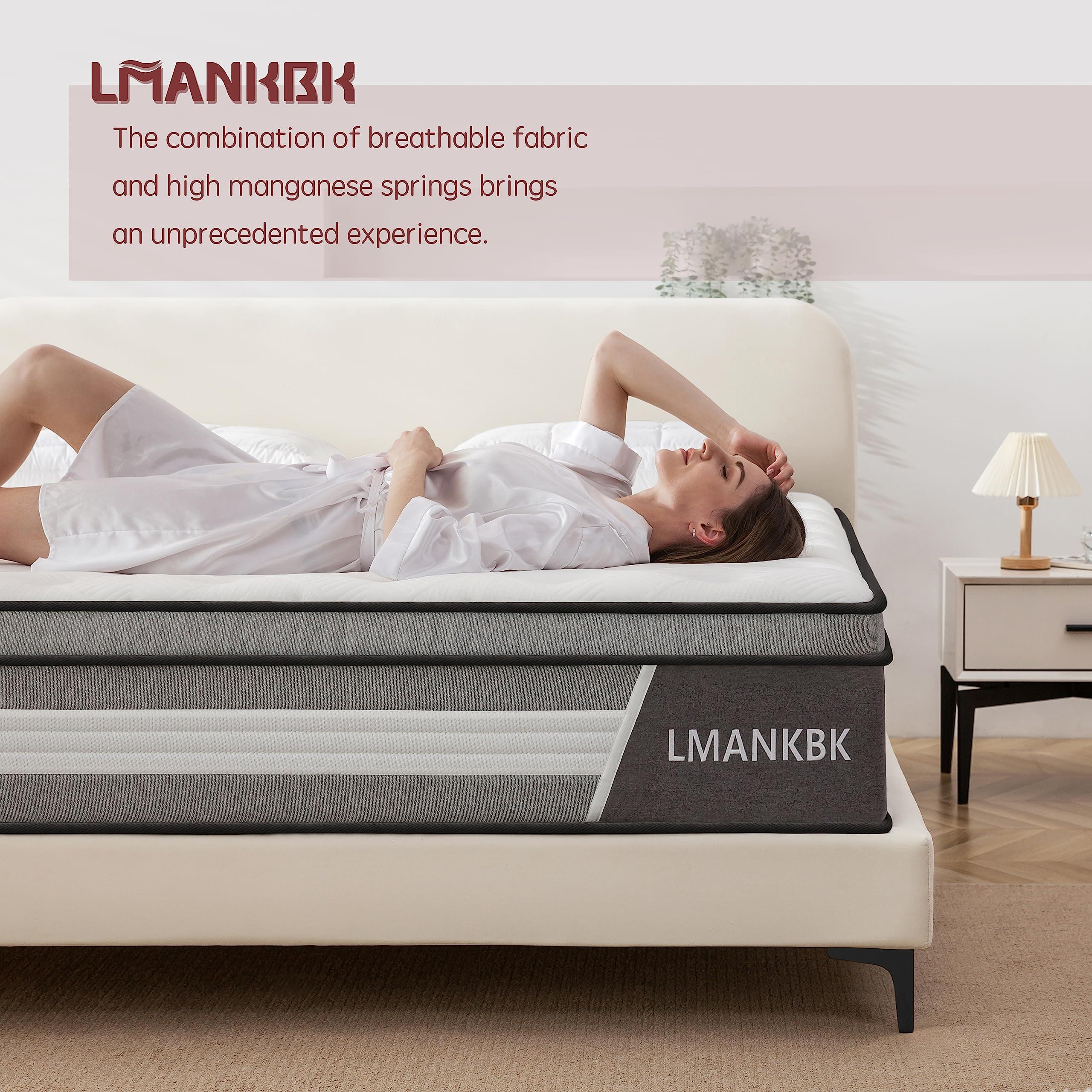 LMANKBK Queen mattress, 12 Inch Innerspring Hybrid Mattresses in a Box with Gel Memory Foam, Individually Wrapped Encased Coil Pocket Spring Mattress, Pressure Relief, Medium Firm Support, 60"*80"*12" - Image 5