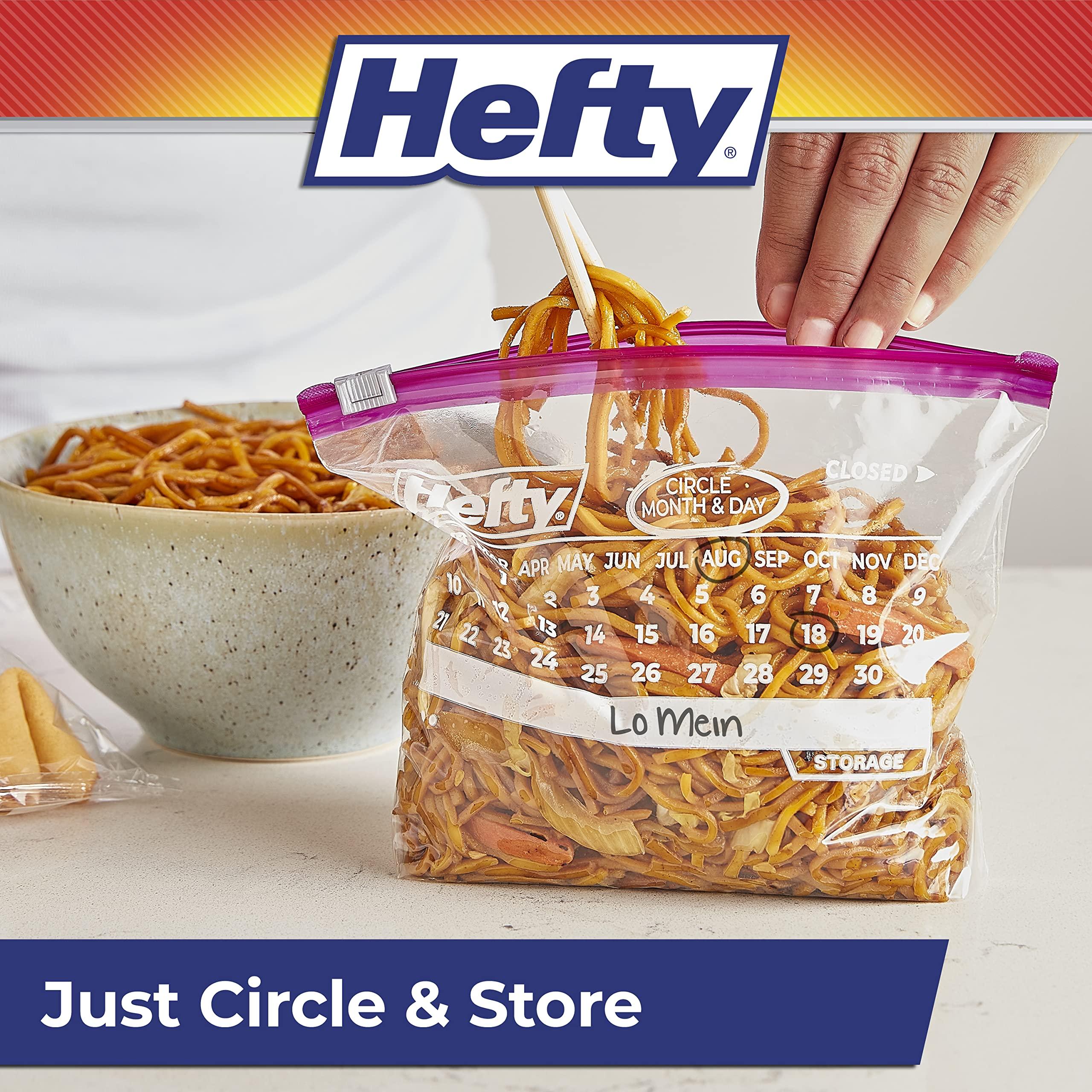 Hefty Slider Calendar Storage Bags, Quart Size, 40 Count (Pack of 4), 160 Total - Image 5