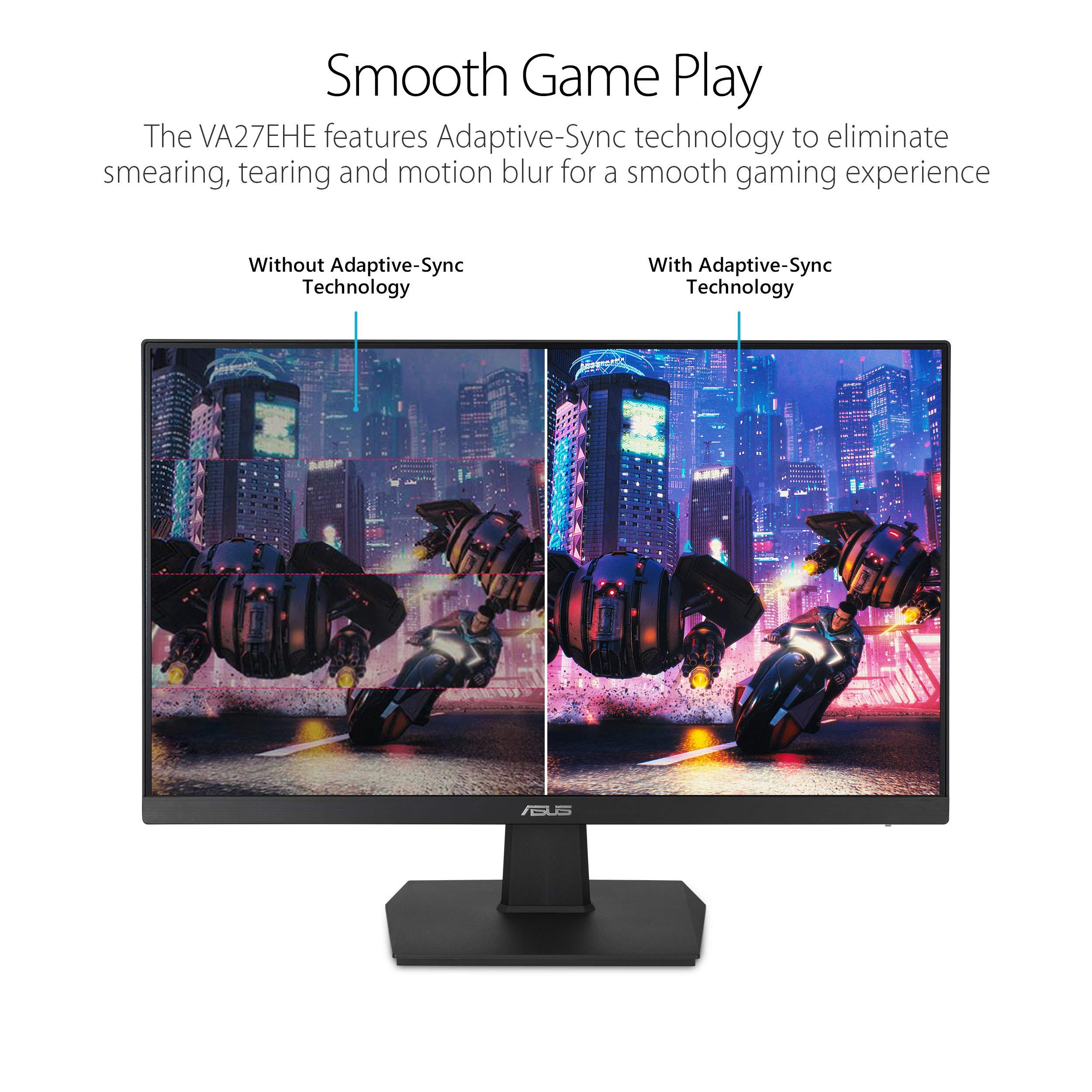 ASUS VA27EHE 27” Eye Care Monitor Full HD (1920 x 1080) IPS 75Hz Adaptive-Sync HDMI D-Sub Frameless,Black - Image 4