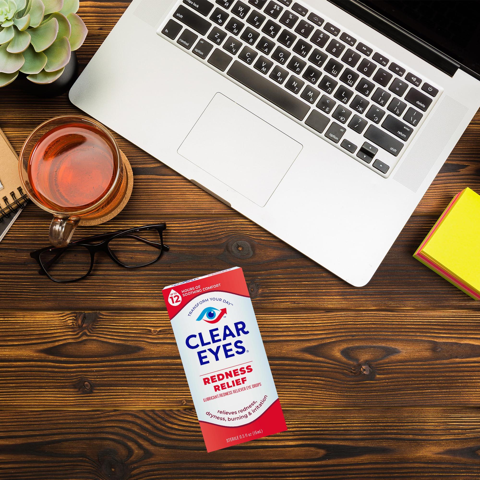 Clear Eyes Redness Eye Relief Eye Drops, 0.5 Fl Oz, Pack of 3 - Image 9