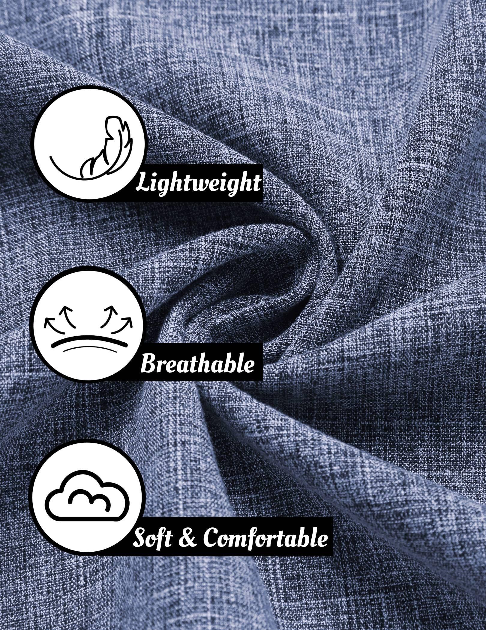 COOFANDY Men's Linen Shirts Short Sleeve Casual Shirts Button Down Shirt for Men Beach Summer Wedding Shirt - Image 5