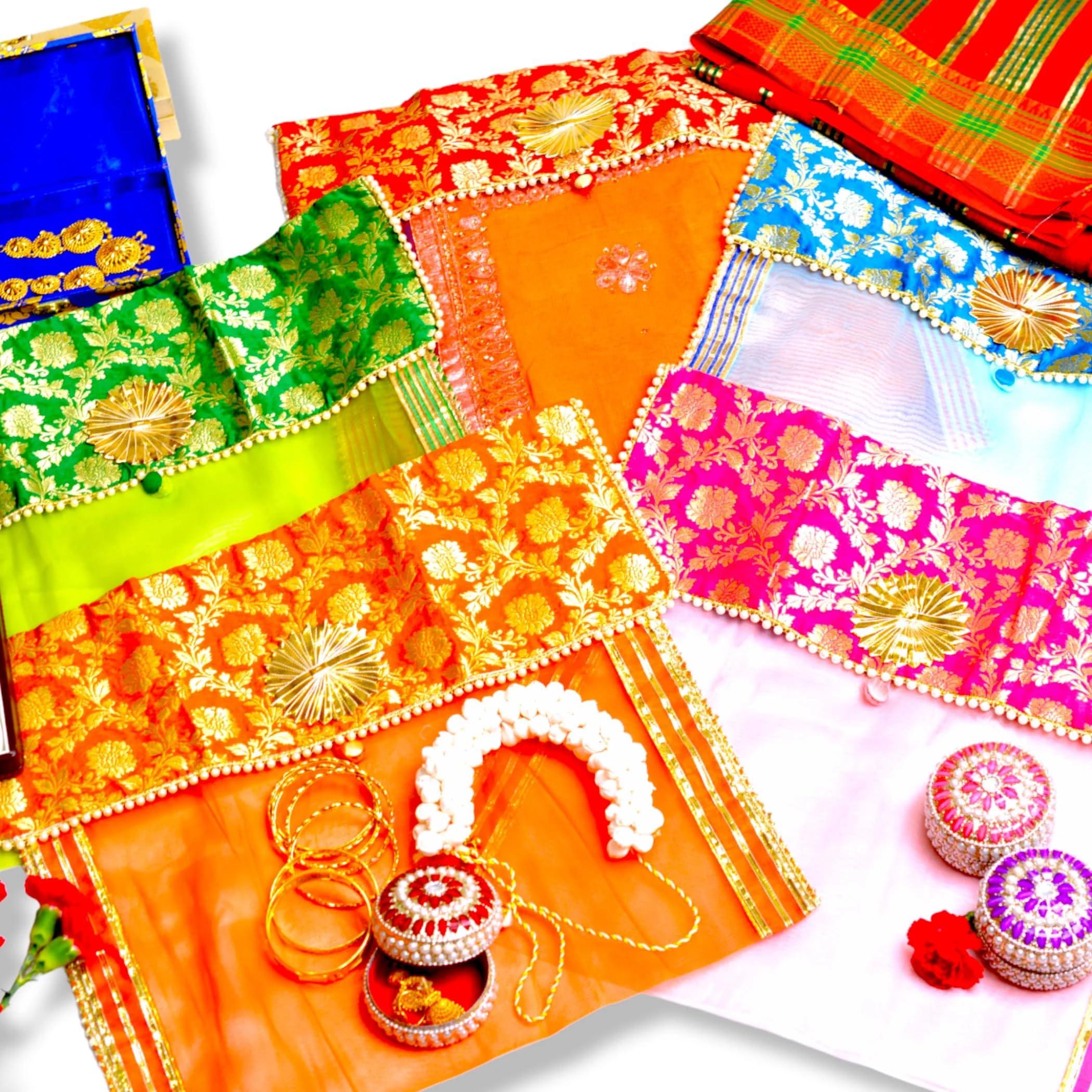 LOVENSPIRE 2 Pieces Saree Covers with Button Closure Saree Bags Clothes Covers Organizer for Wardrobe and Gifting Storage Wedding Favor Packing Bags Cloth Organizer Case - Image 3