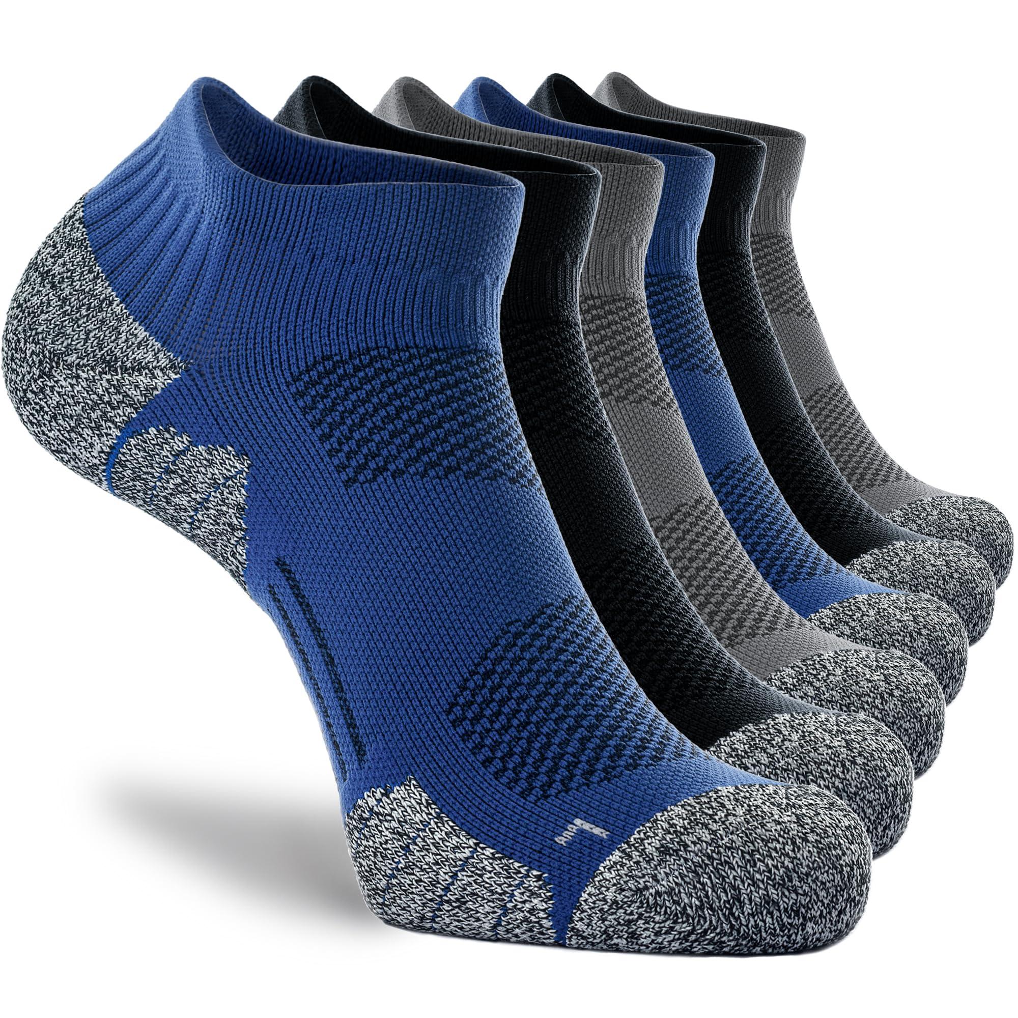 CWVLC Unisex Cushioned Compression Athletic Ankle Socks Multipack